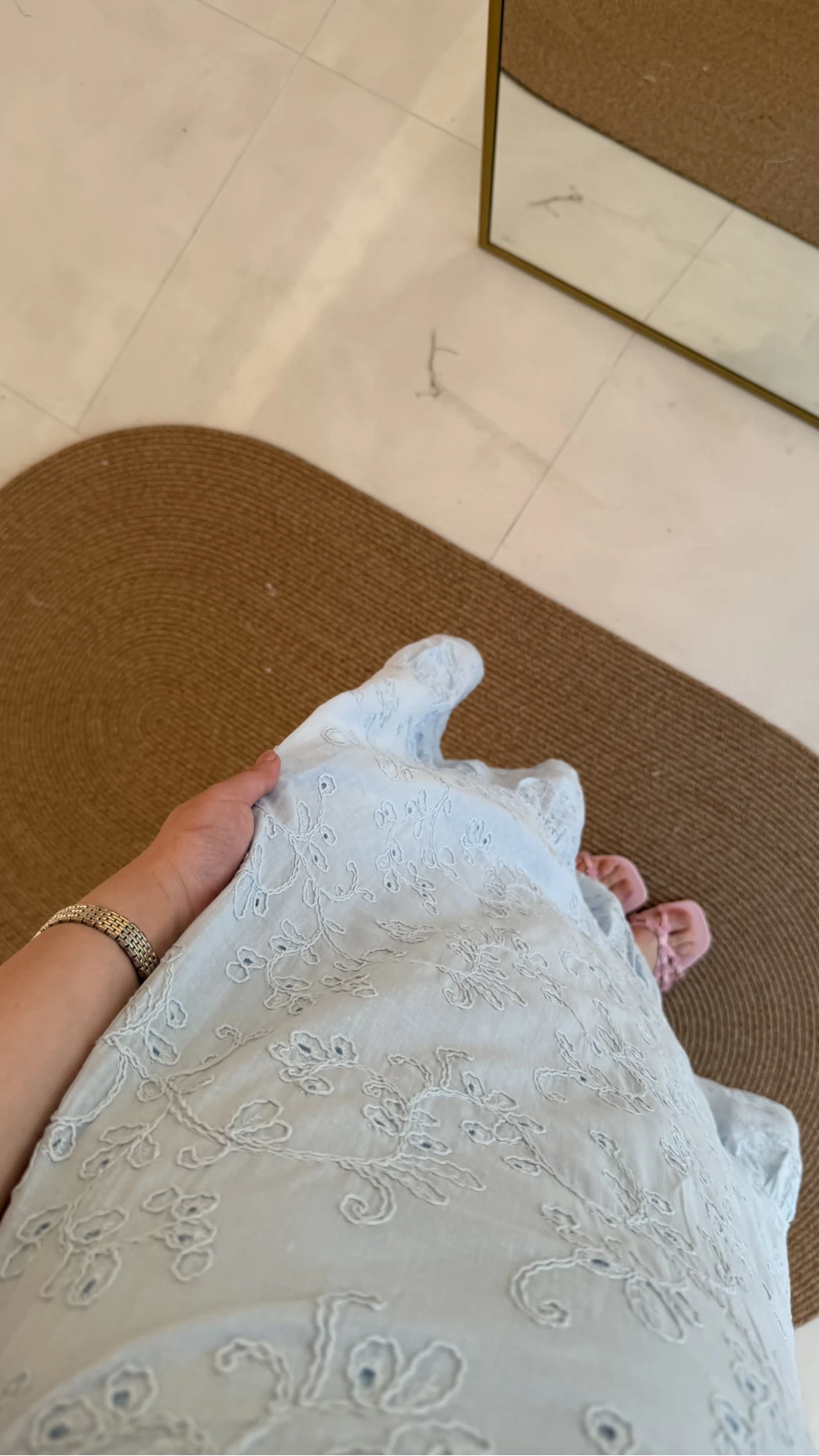 Limo Brode Elbise - Mavi