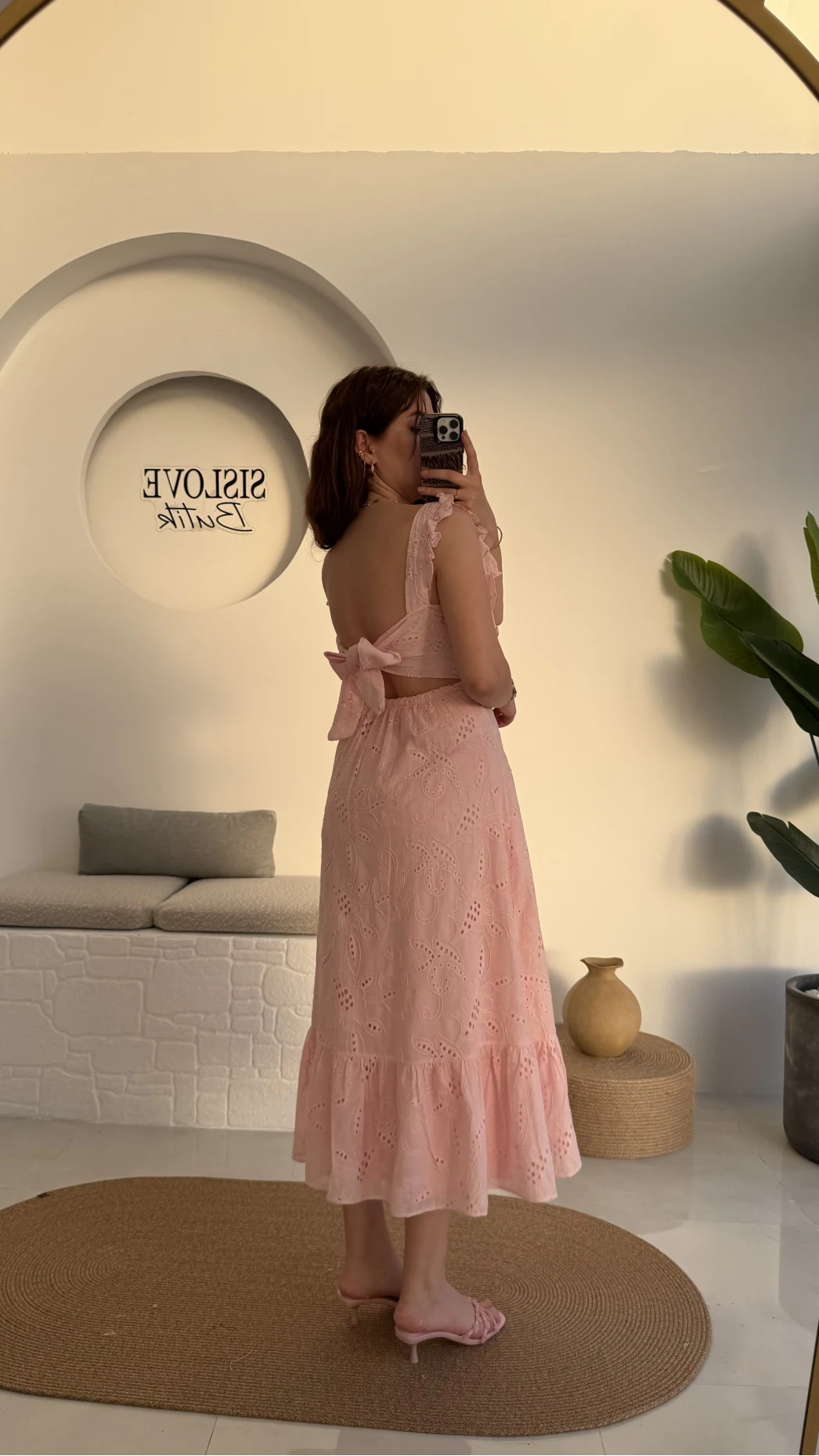 Limo Brode Elbise - Pembe