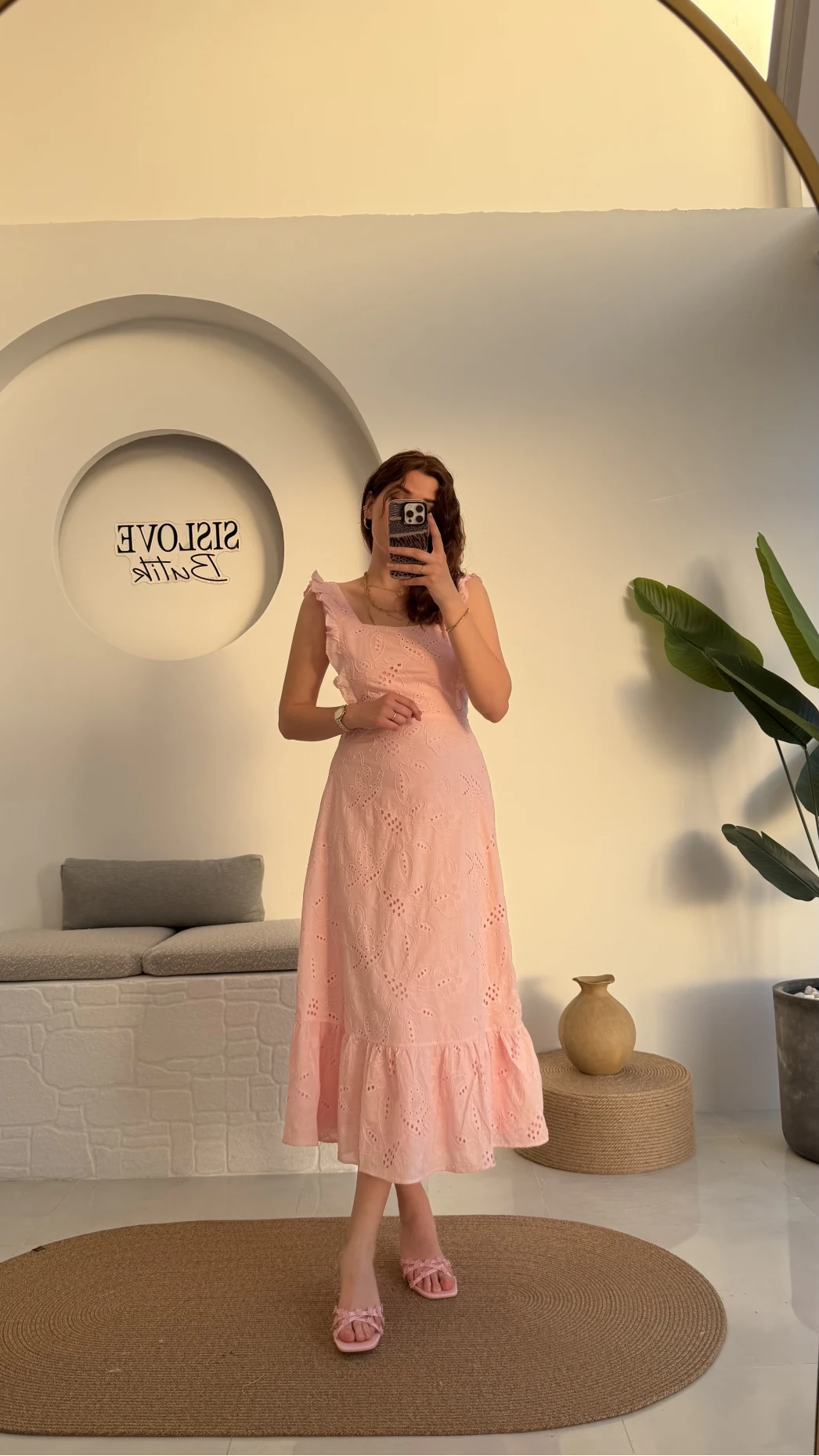 Limo Brode Elbise - Pembe