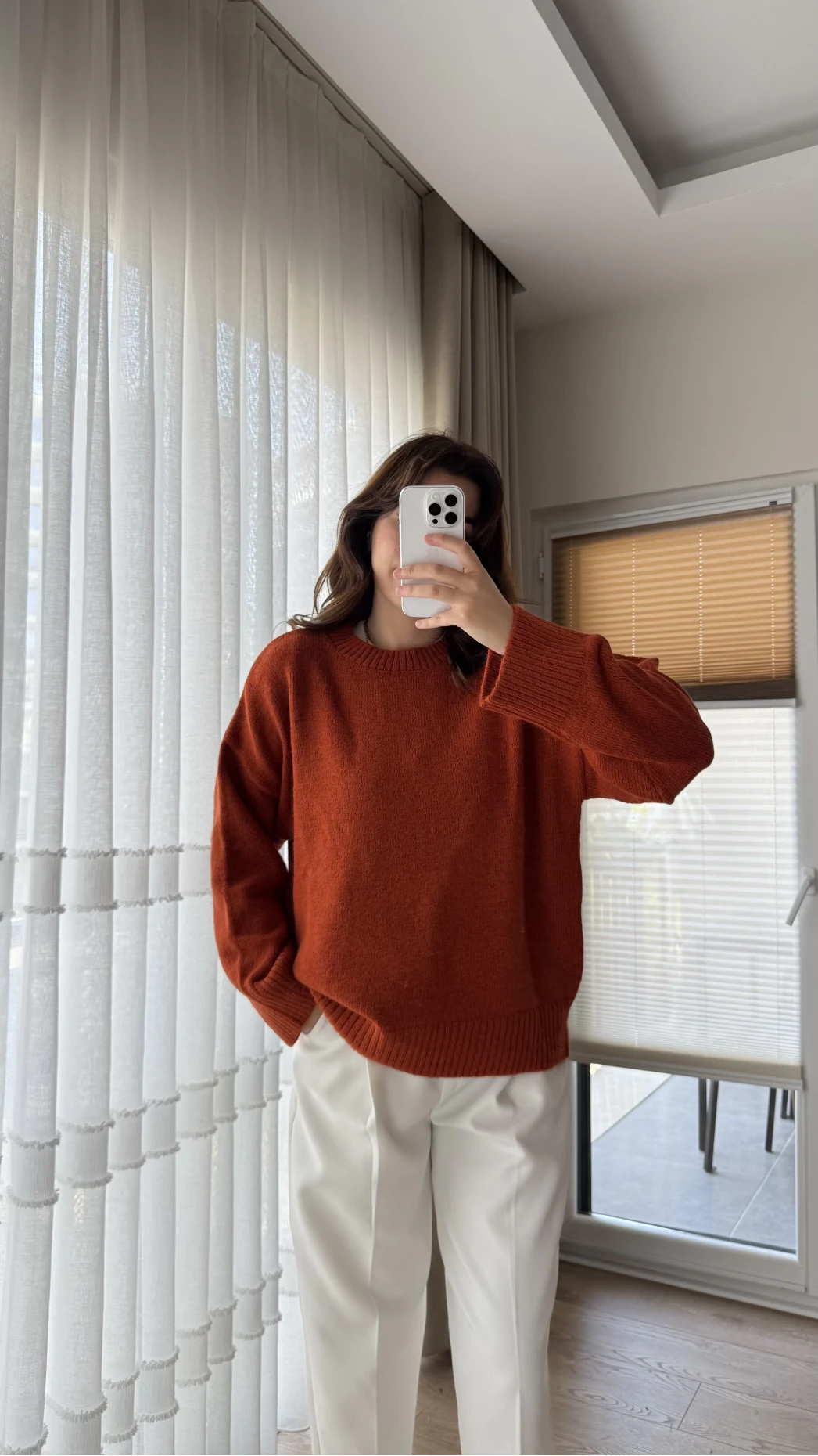 Liza Bisiklet Yaka Kazak Kiremit