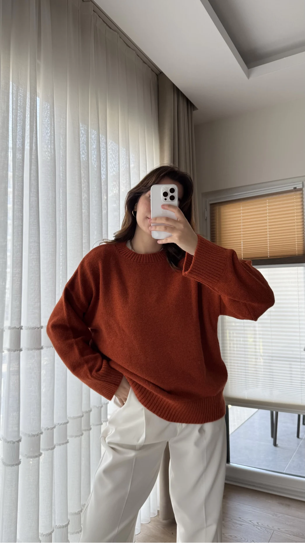 Liza Bisiklet Yaka Kazak Kiremit