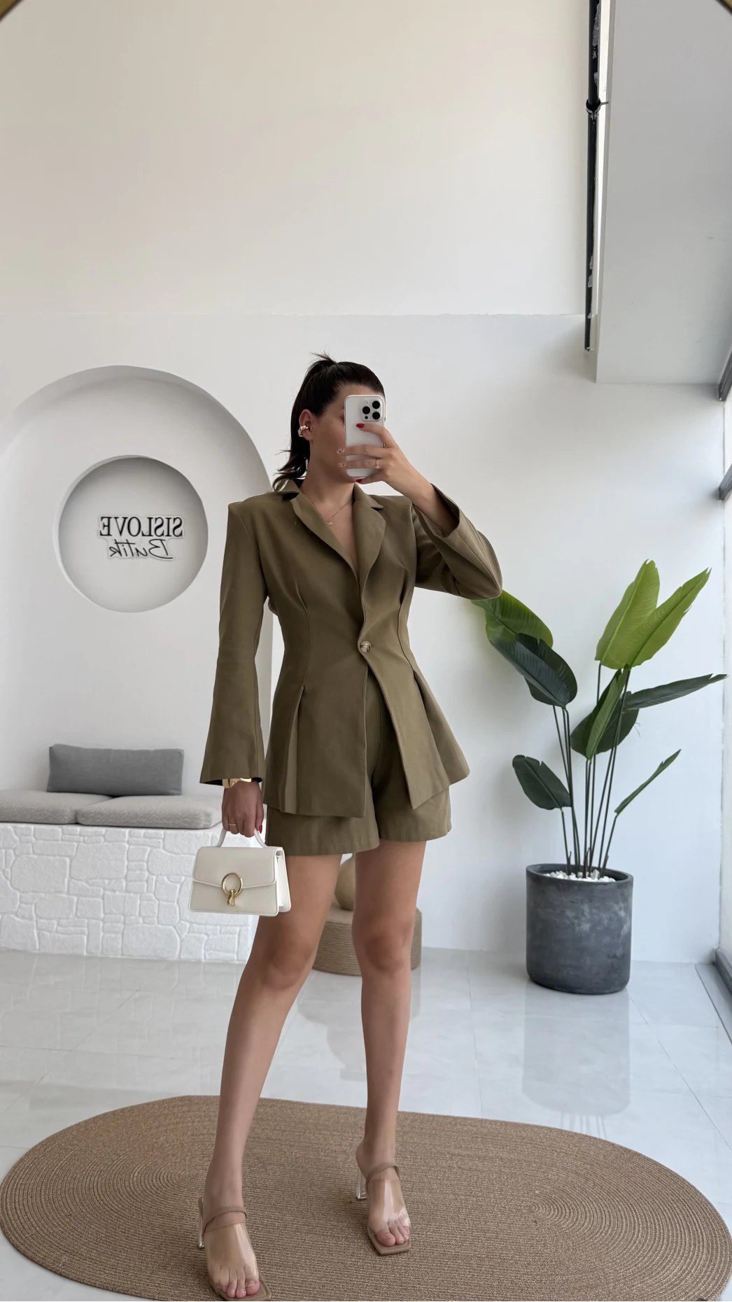 Loli Blazer Ceket Şort Takım - Haki - 0431