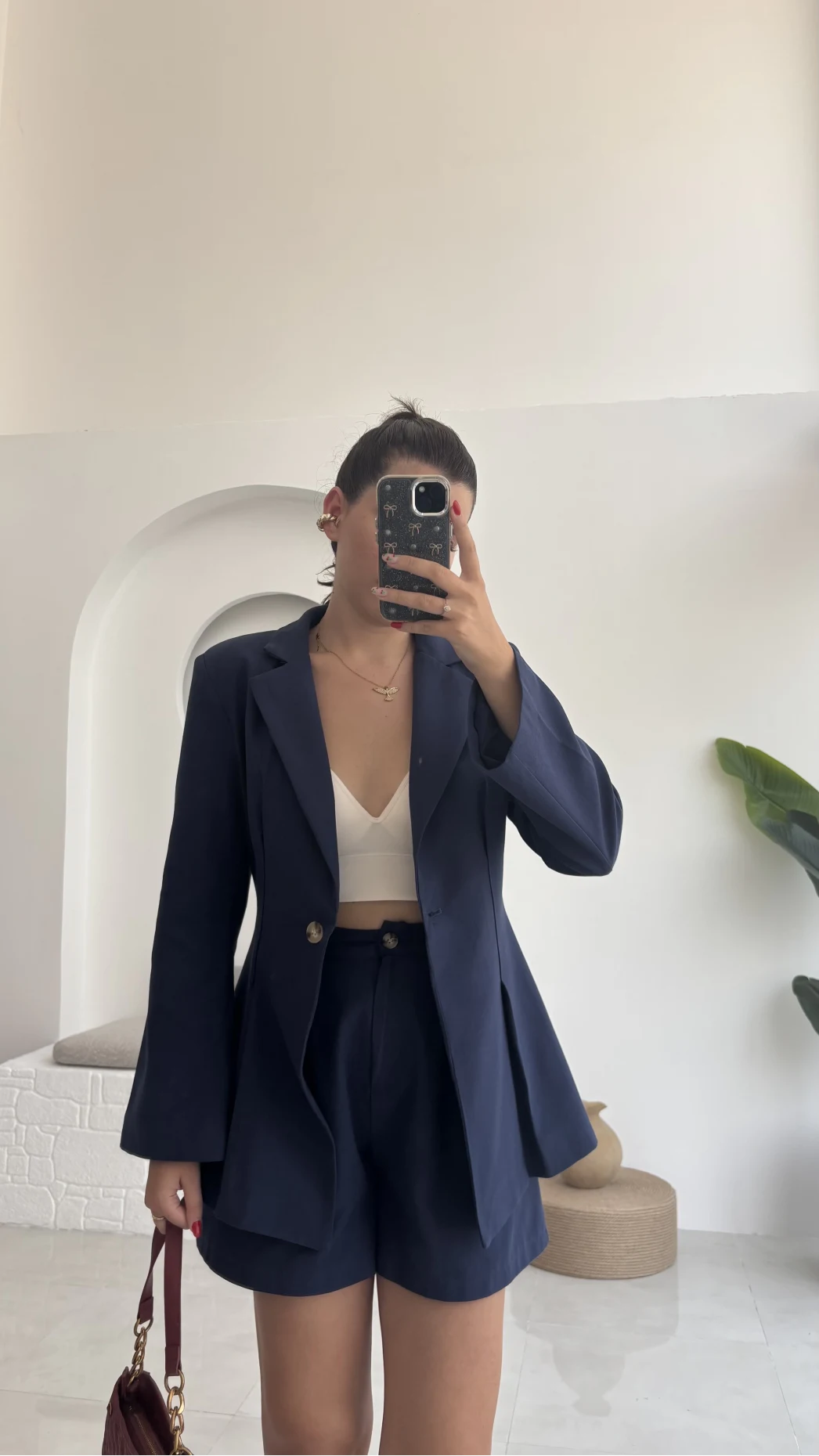 Loli Blazer Ceket Şort Takım - Lacivert - 0431