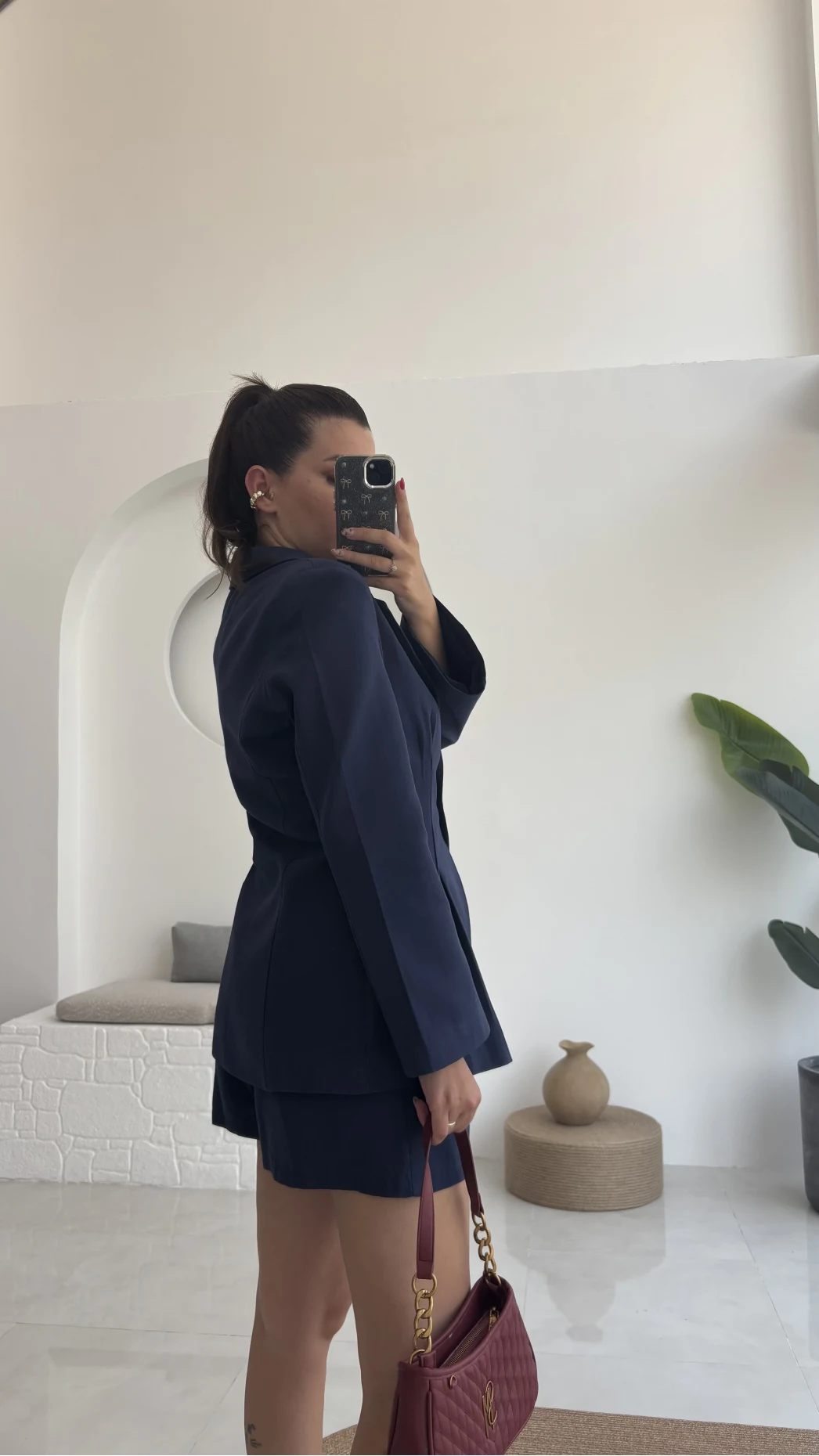 Loli Blazer Ceket Şort Takım - Lacivert - 0431