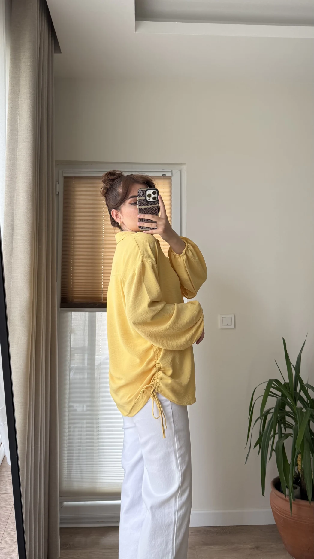 Lolo Büzgülü Gömlek Sarı