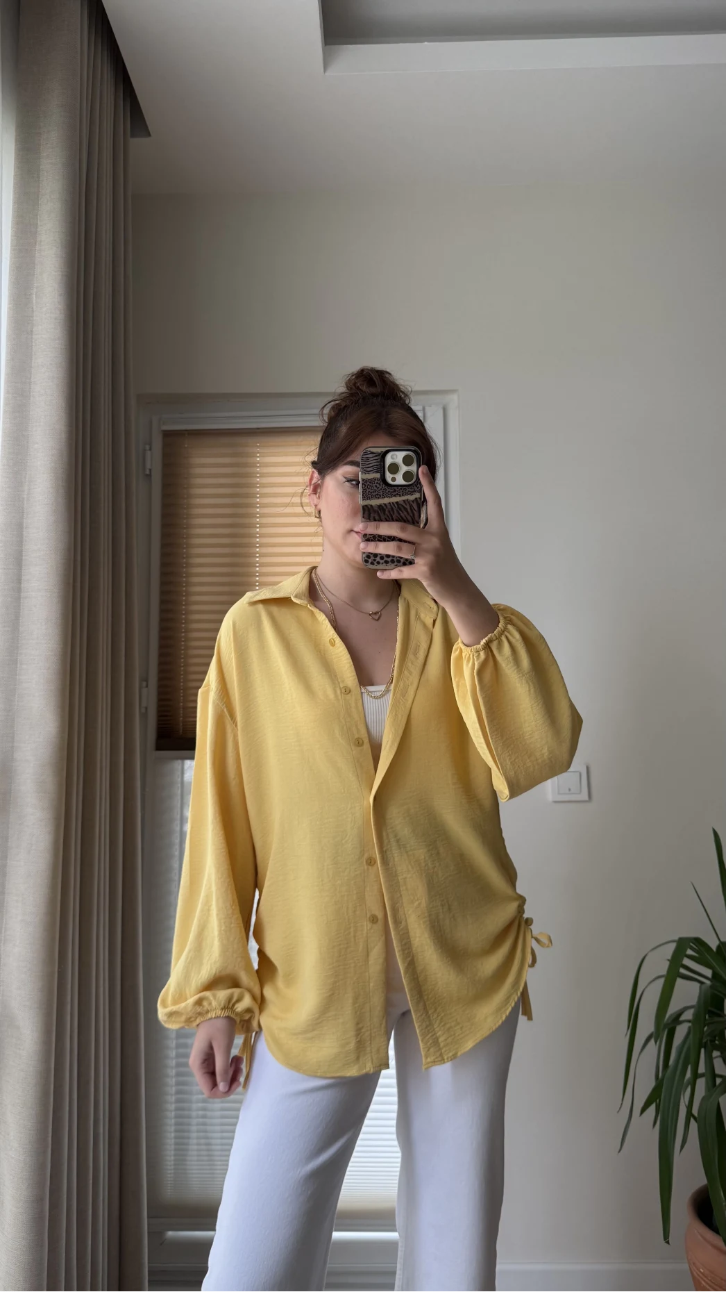 Lolo Büzgülü Gömlek Sarı