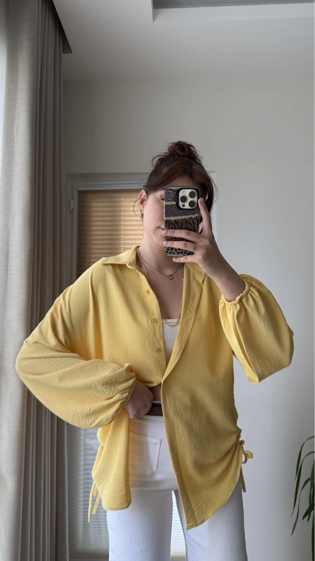 Lolo Büzgülü Gömlek Sarı