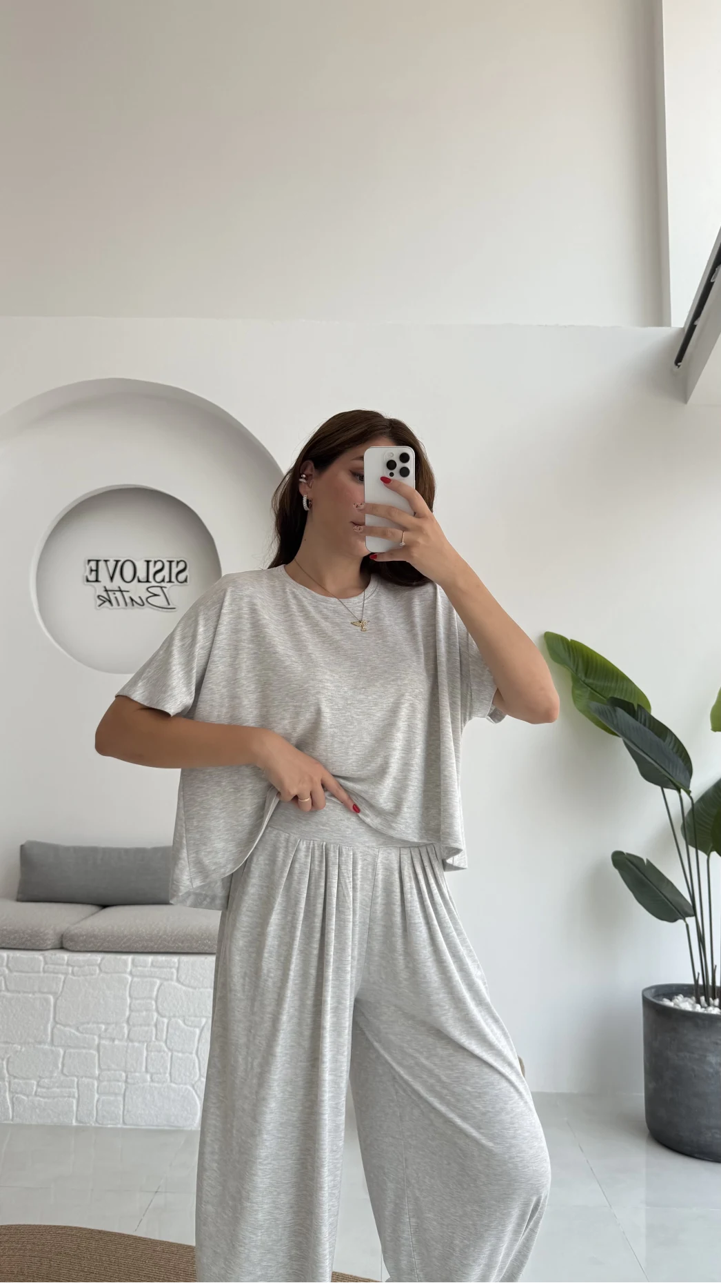 Lupin T-shirt Pantolon Takım - Gri - 51149