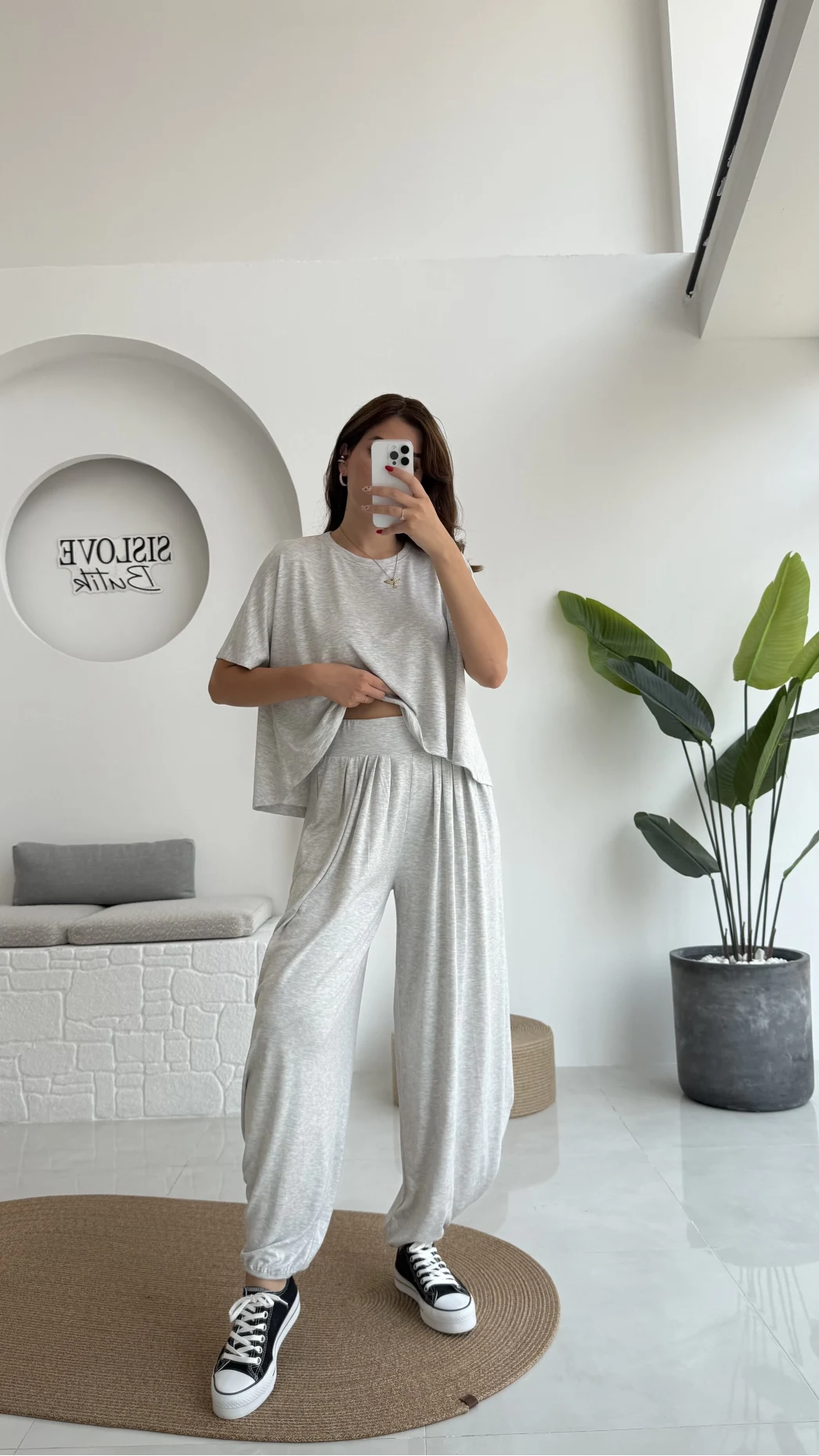 Lupin T-shirt Pantolon Takım - Gri - 51149