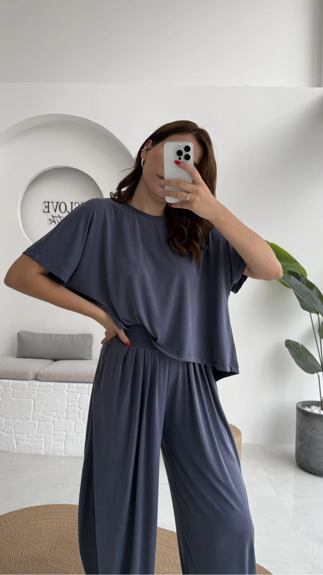 Lupin T-shirt Pantolon Takım - İndigo - 51149