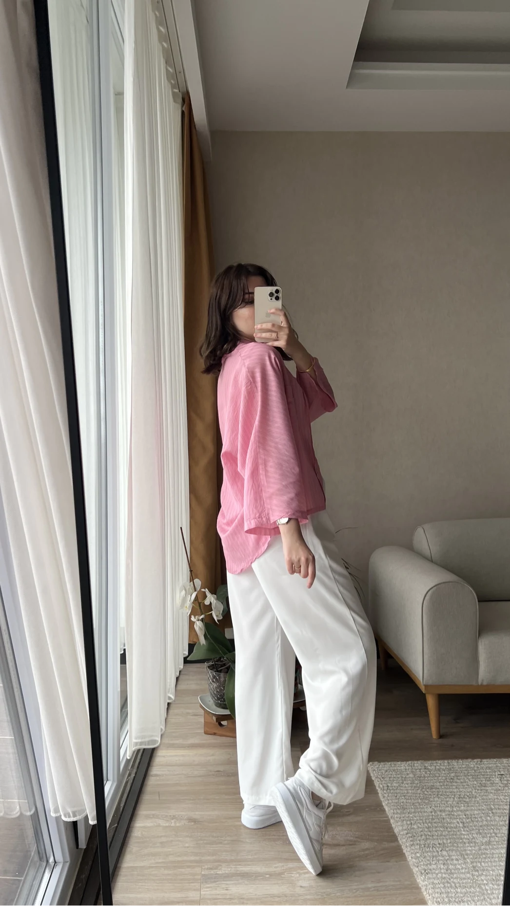 Mabel Kesil Yaka SOFT PEMBE Gömlek