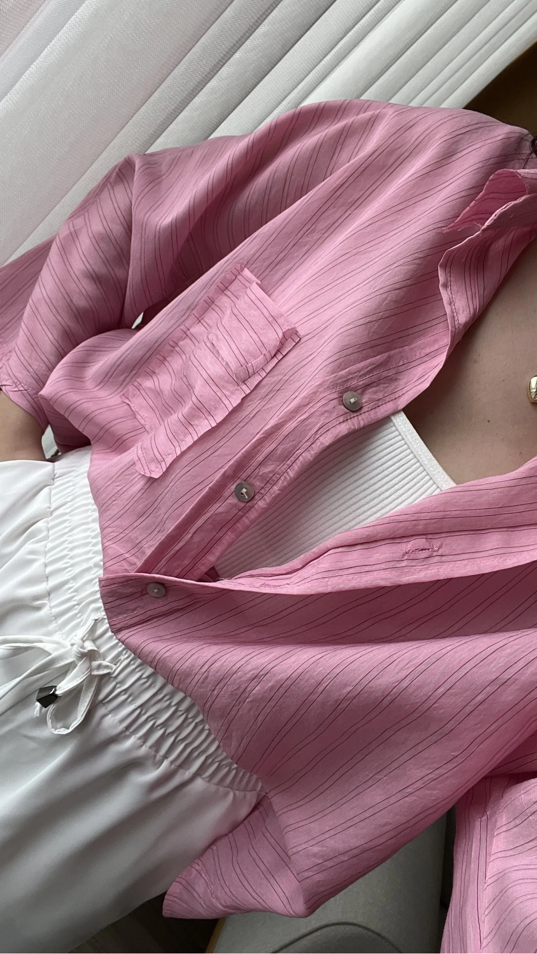 Mabel Kesil Yaka SOFT PEMBE Gömlek