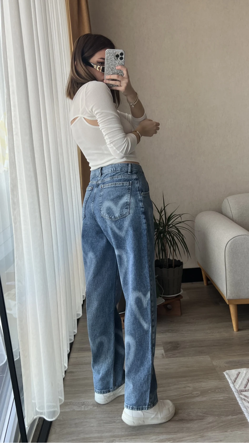 Maddy Beyaz Birleşik Bluz