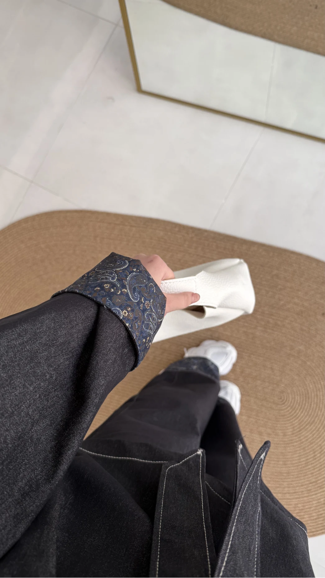 Maeve Kol Detay Kuşaklı Takım - Denim Mavisi - Kod: 8921