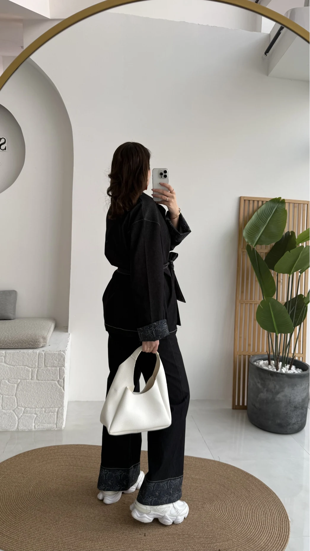 Maeve Kol Detay Kuşaklı Takım - Denim Mavisi - Kod: 8921