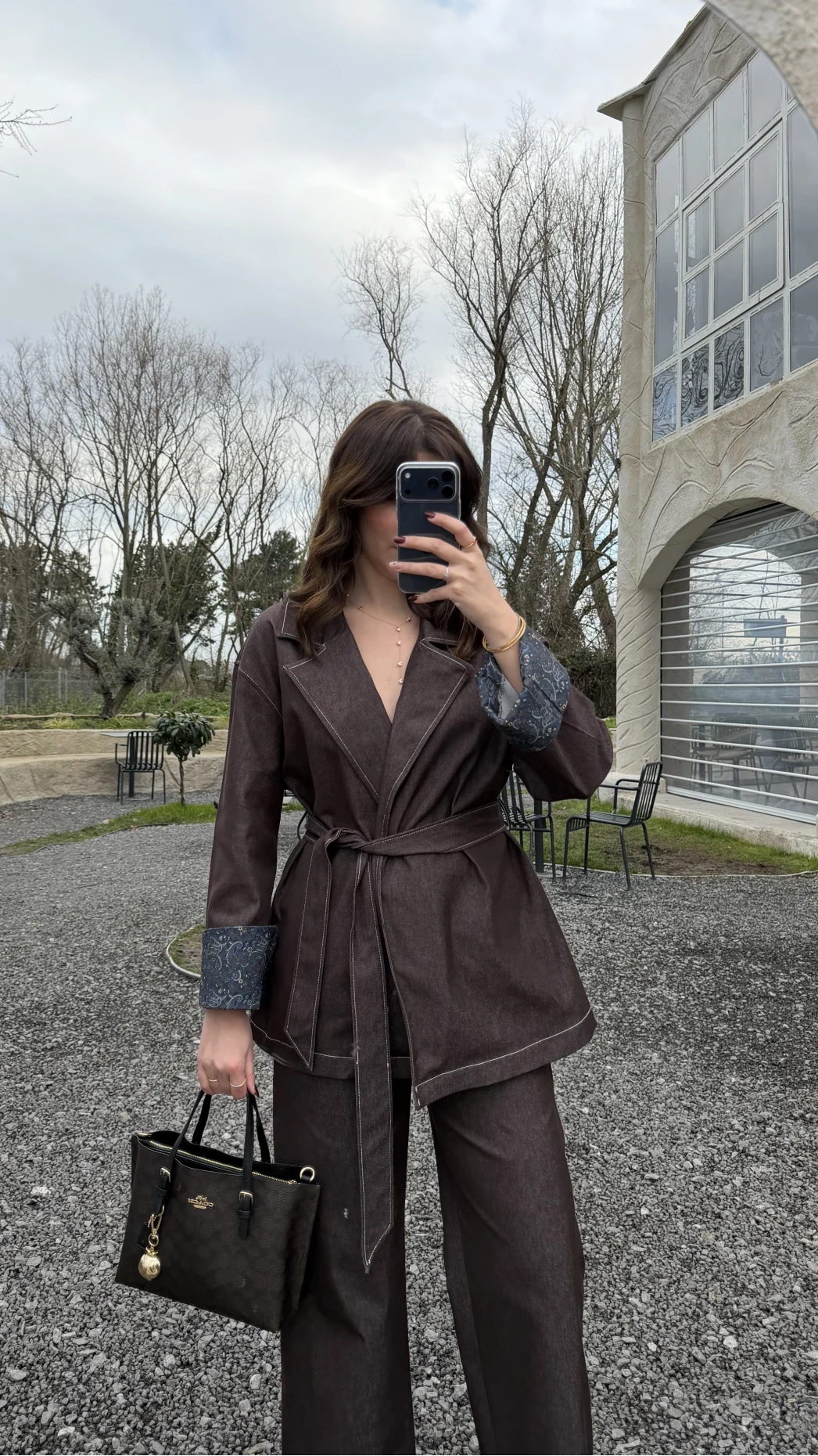 Maeve Kol Detay Kuşaklı Takım - Mürdüm - Kod: 8921