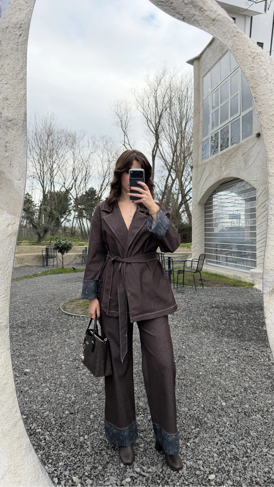 Maeve Kol Detay Kuşaklı Takım - Mürdüm - Kod: 8921