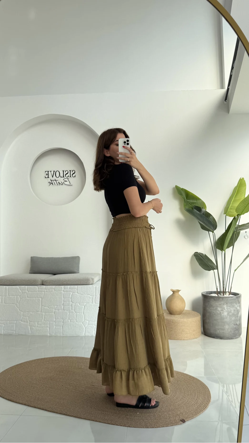 Magnolia Gipeli Parçalı Etek - Yeşil - 3295