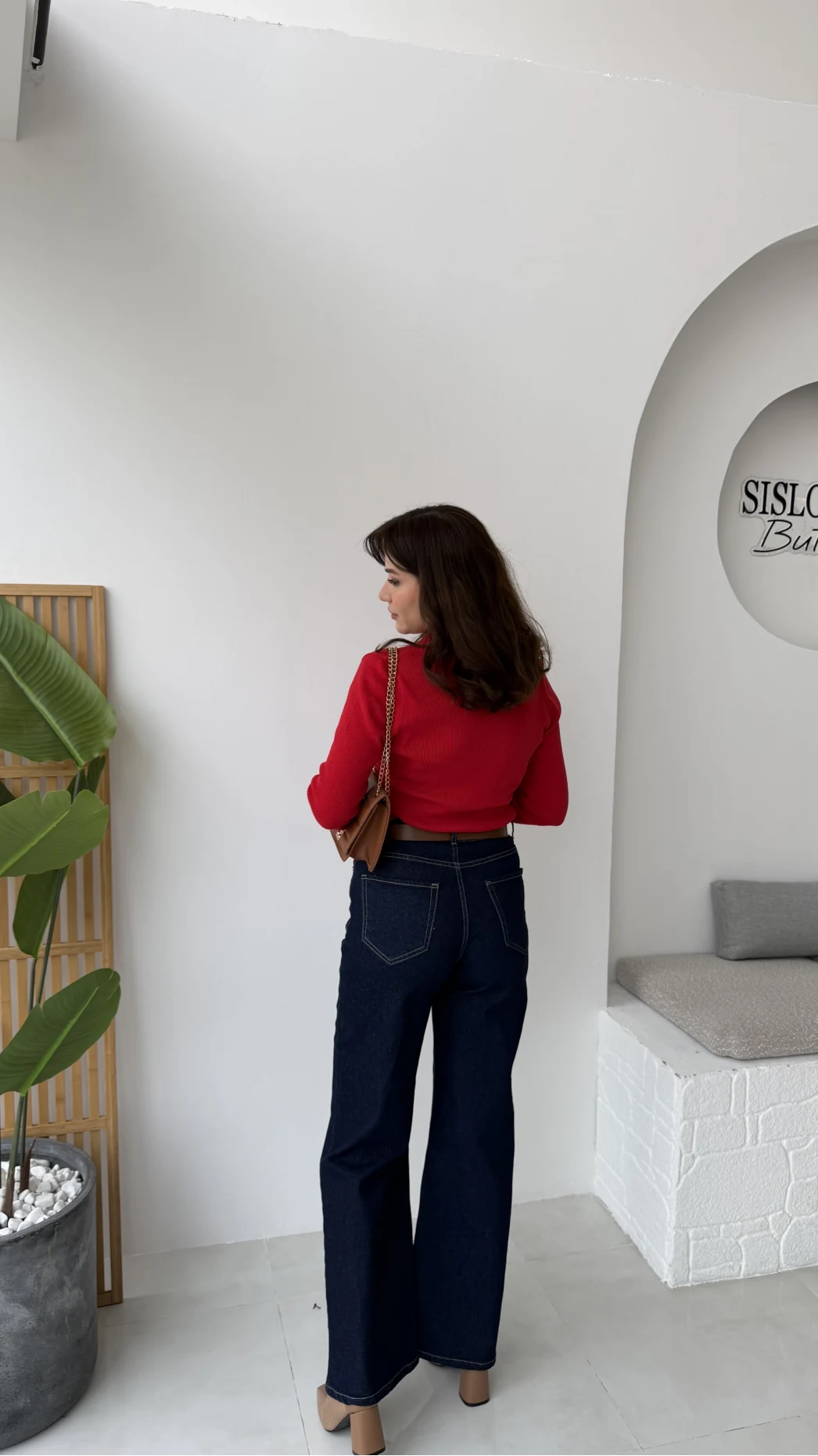 Mang Lacivert Yüksek Bel Denim Jean Pantolon