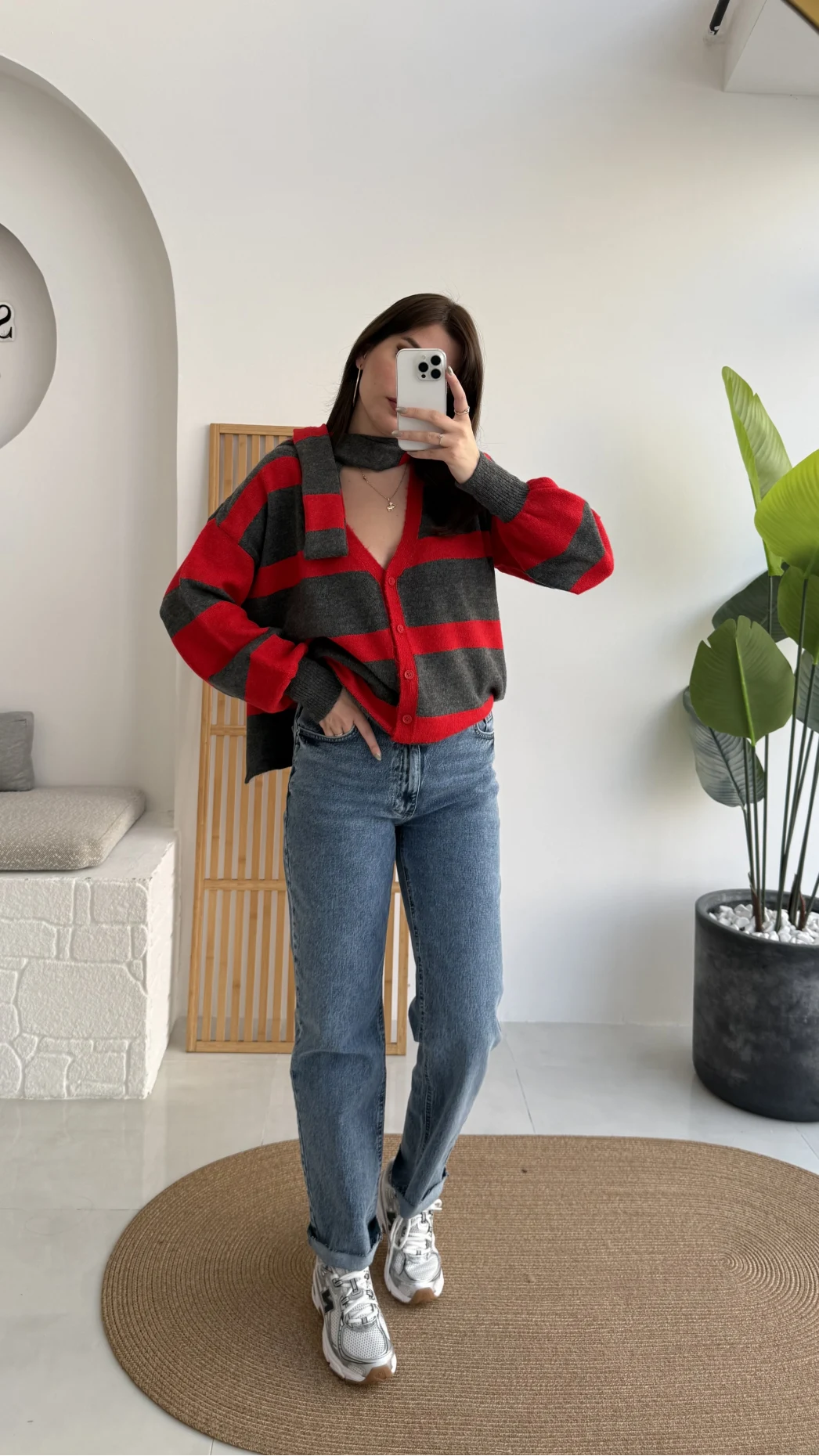 Mang Mavi Yüksek Bel Boyfit Jean Pantolon