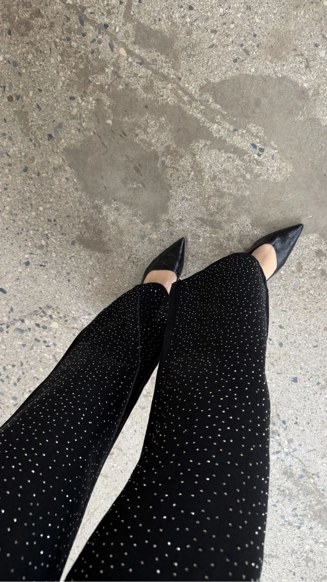 Mang Siyah Taşlı Yüksel Bel Denim Jean Pantolon