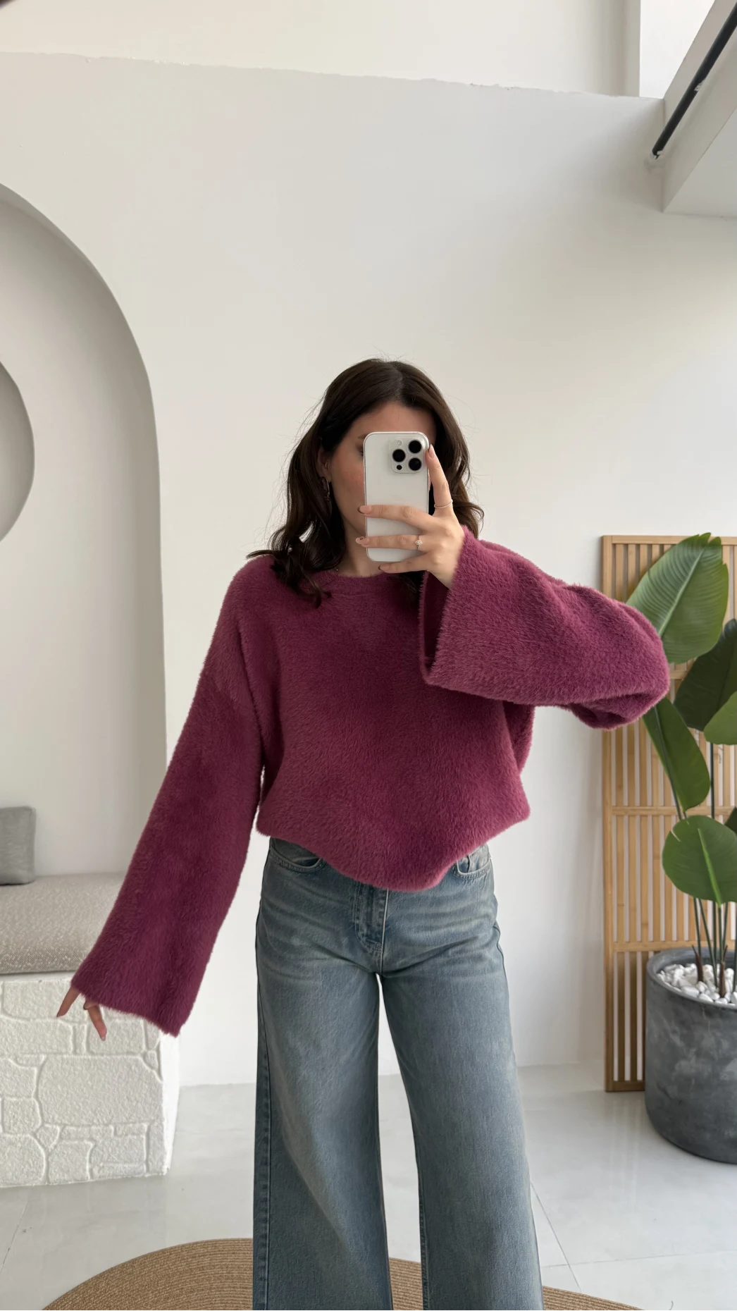 Maripose Mürdüm Yumoş Kazak - Kod: 4714