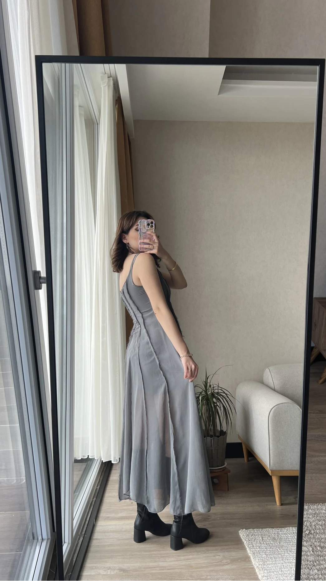 Marja Antrasit Elbise