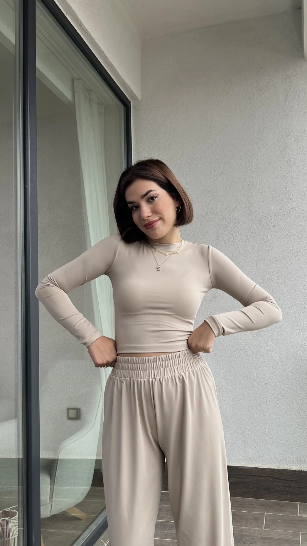 Marpy Likralı Krem Takım