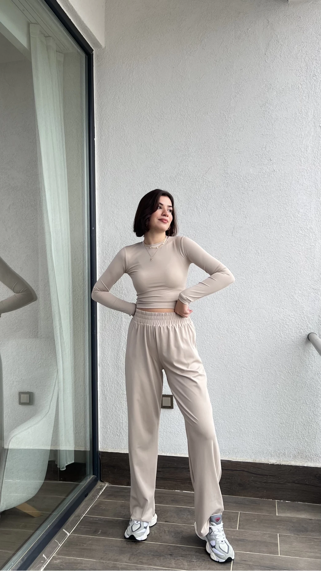 Marpy Likralı Krem Takım