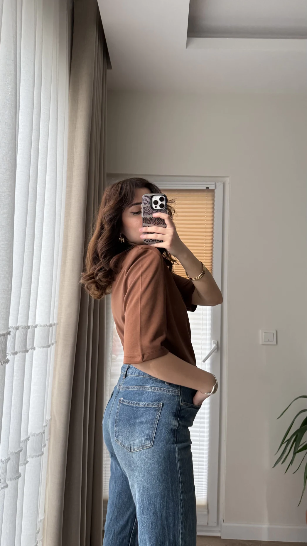 Massi Etiketli Premium Vatkalı T-Shirt Camel