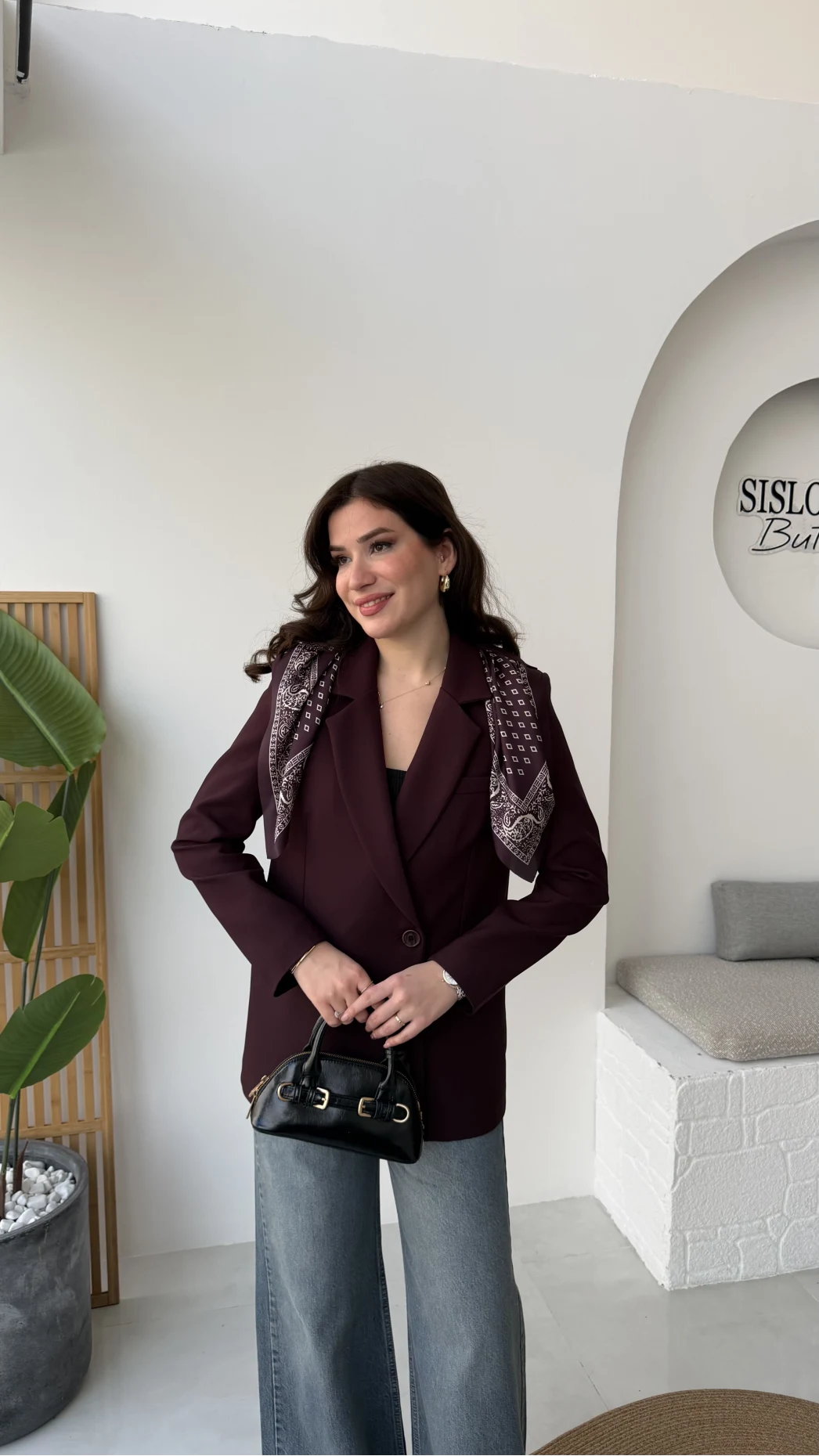 Matthew Fular Detay Blazer Ceket - Mürdüm - Kod: 7665