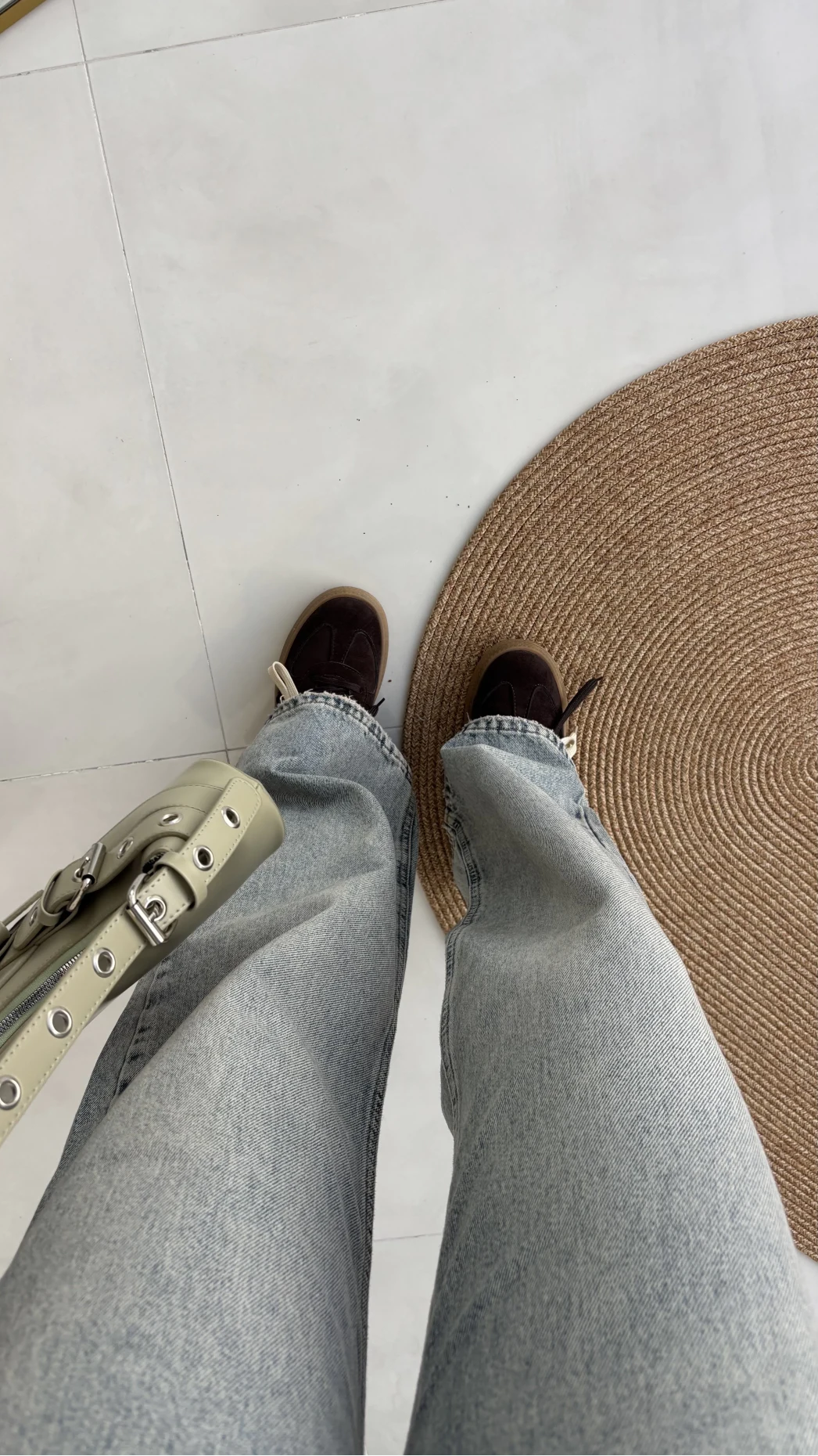 Mavi Yüksek Bel Denim Jean Pantolon - Kod: 1008