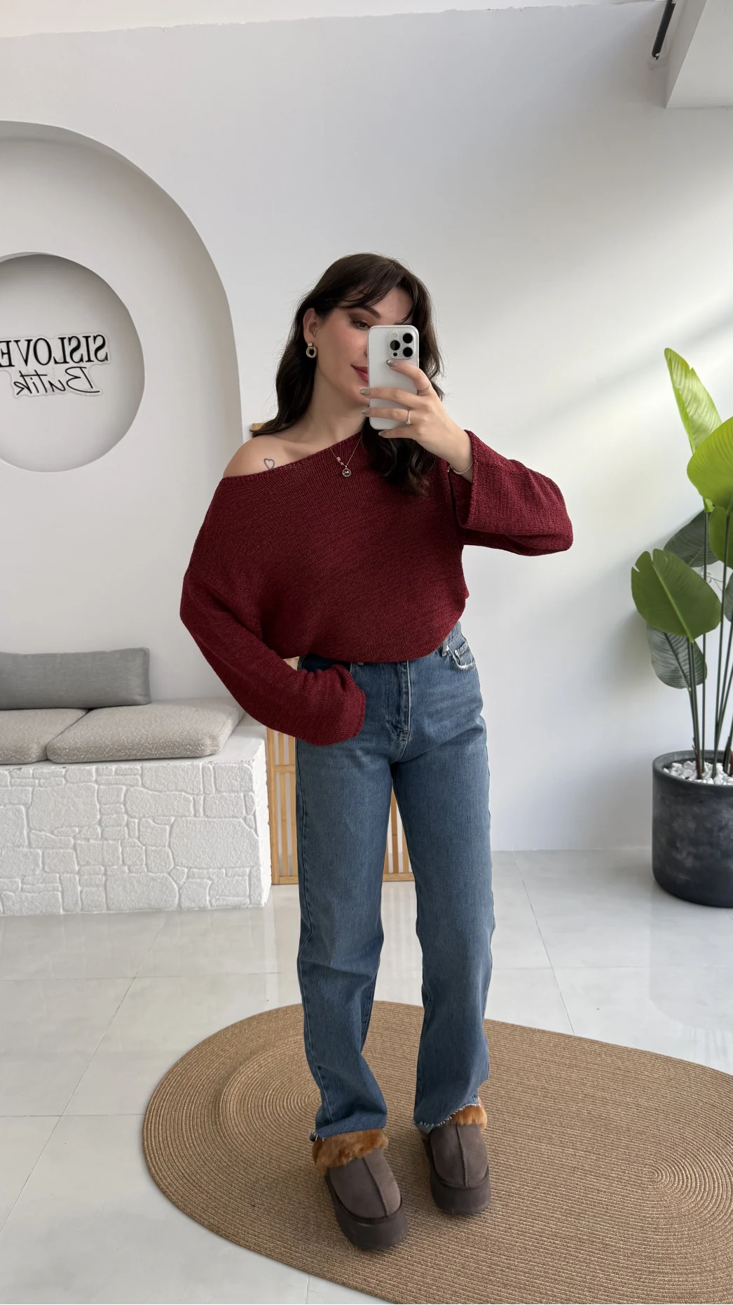 Mavi Yüksek Bel Jean Pantolon - Kod: 1079