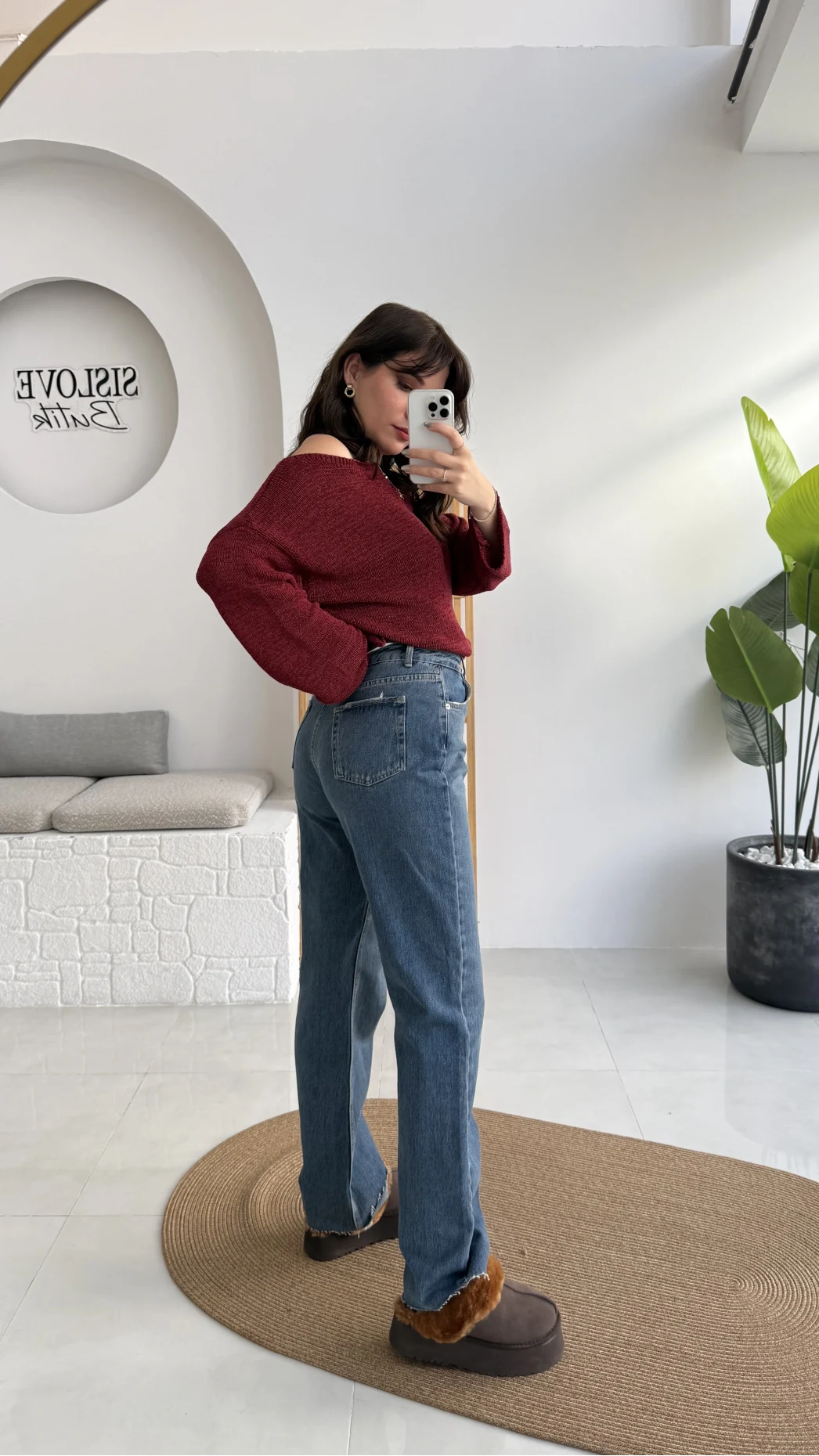 Mavi Yüksek Bel Jean Pantolon - Kod: 1079