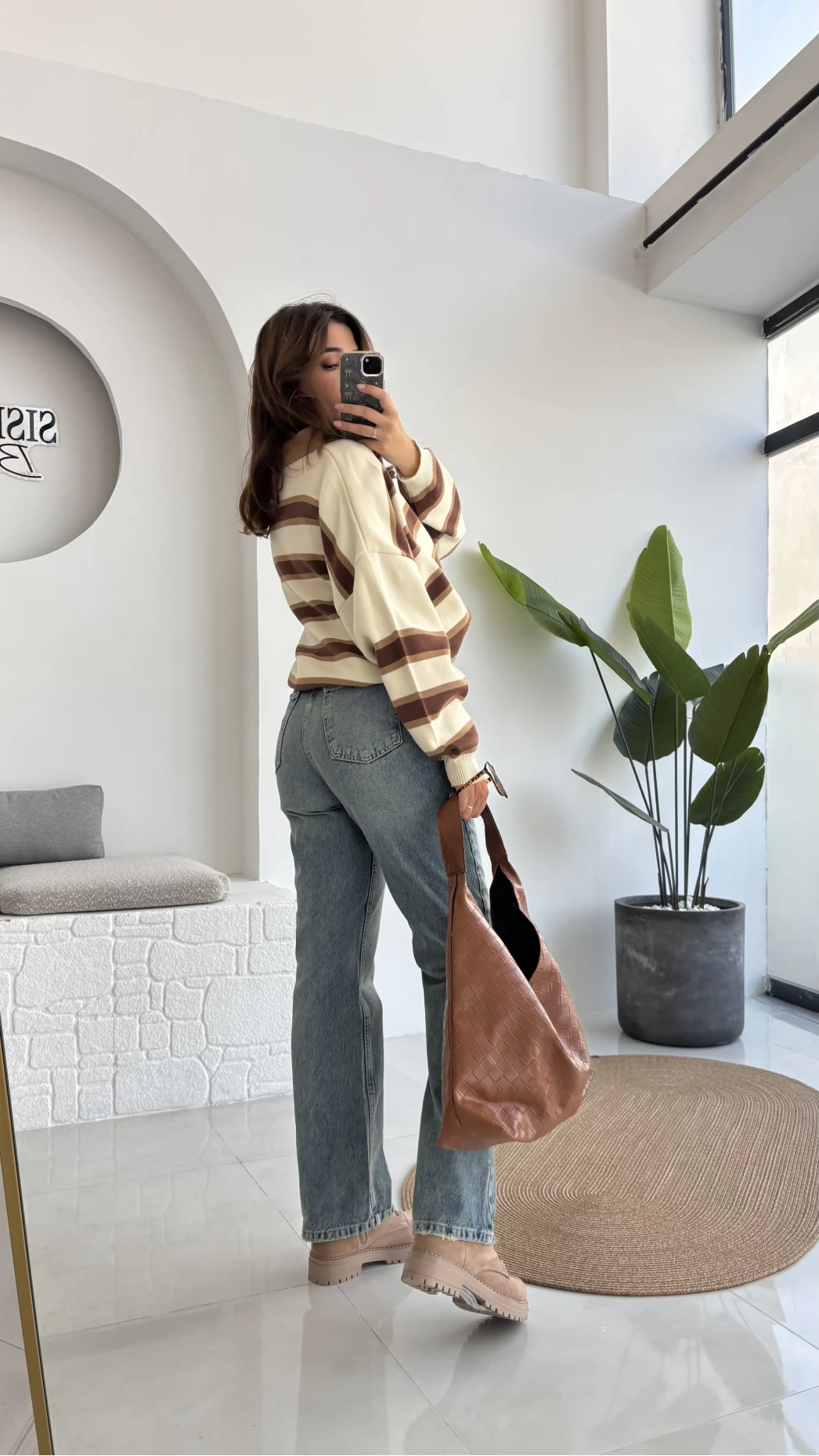 Mavi Yüksek Bel Wide Leg Jean Pantolon - Kod: 992