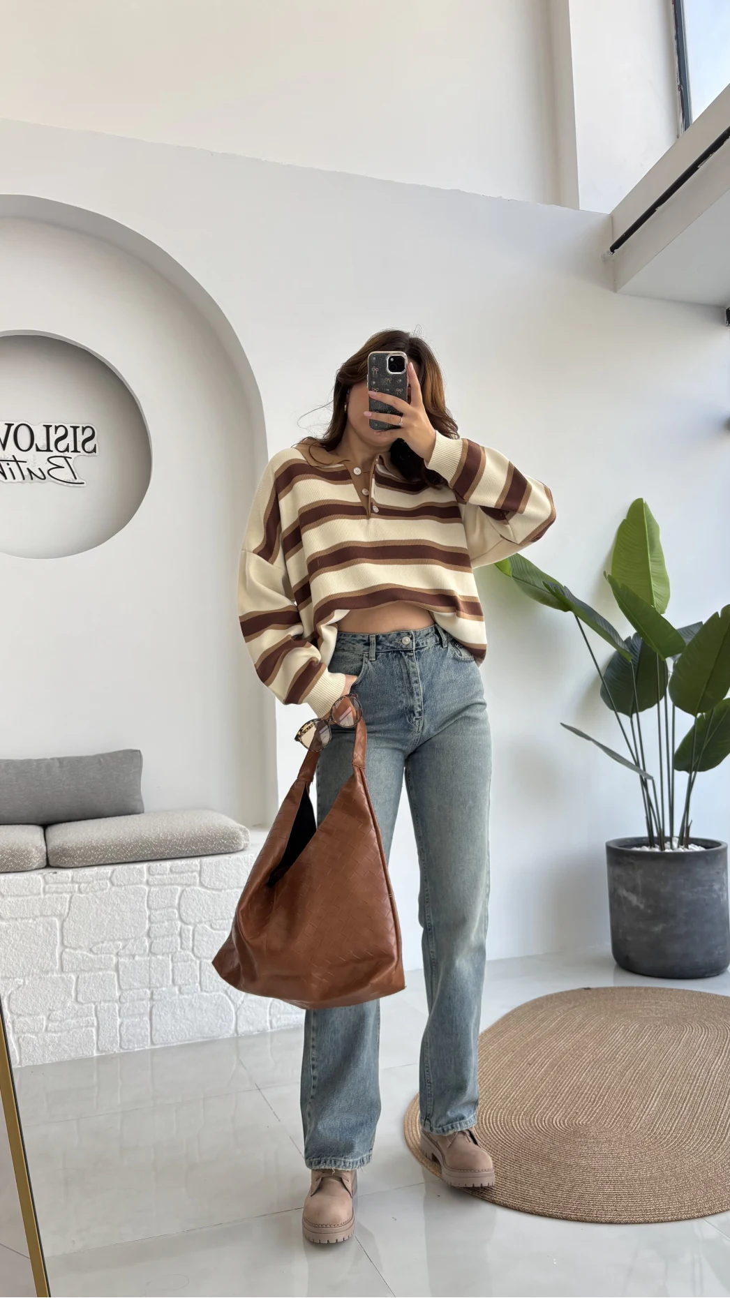 Mavi Yüksek Bel Wide Leg Jean Pantolon - Kod: 992