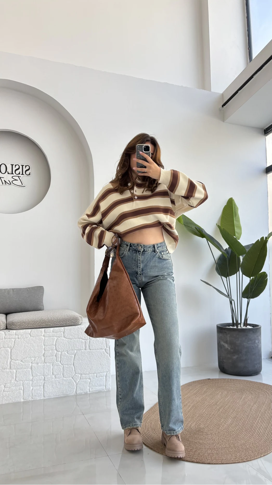 Mavi Yüksek Bel Wide Leg Jean Pantolon - Kod: 992