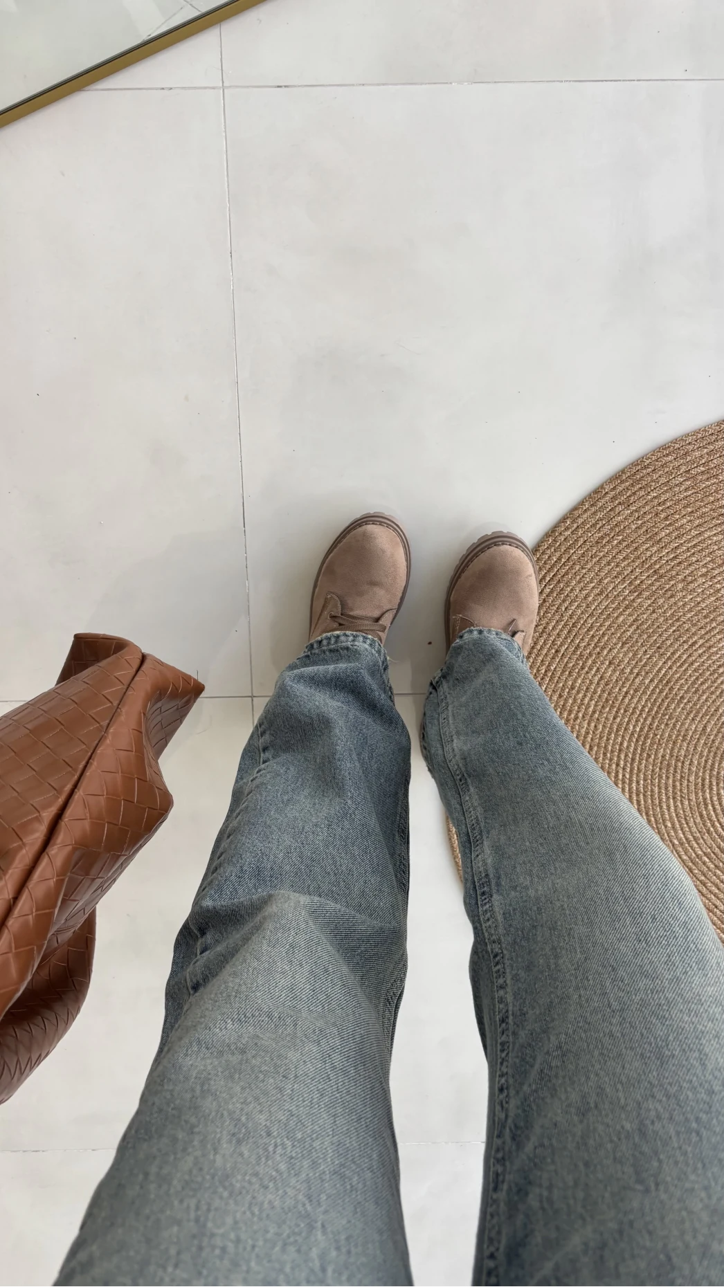 Mavi Yüksek Bel Wide Leg Jean Pantolon - Kod: 992