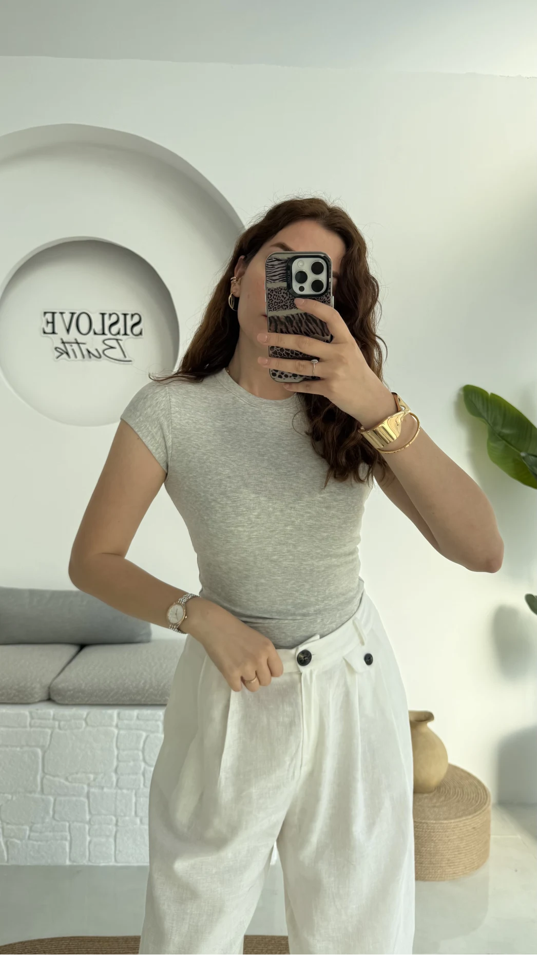 Maxi Kısa Kollu Oys Gri T-Shirt