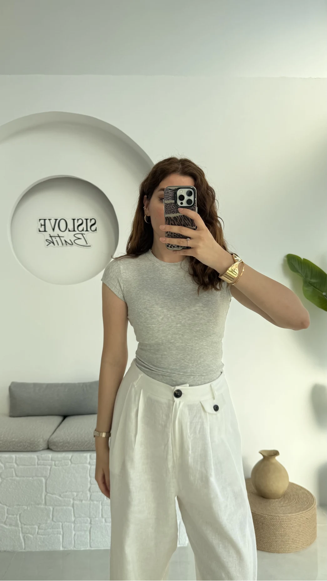 Maxi Kısa Kollu Oys Gri T-Shirt