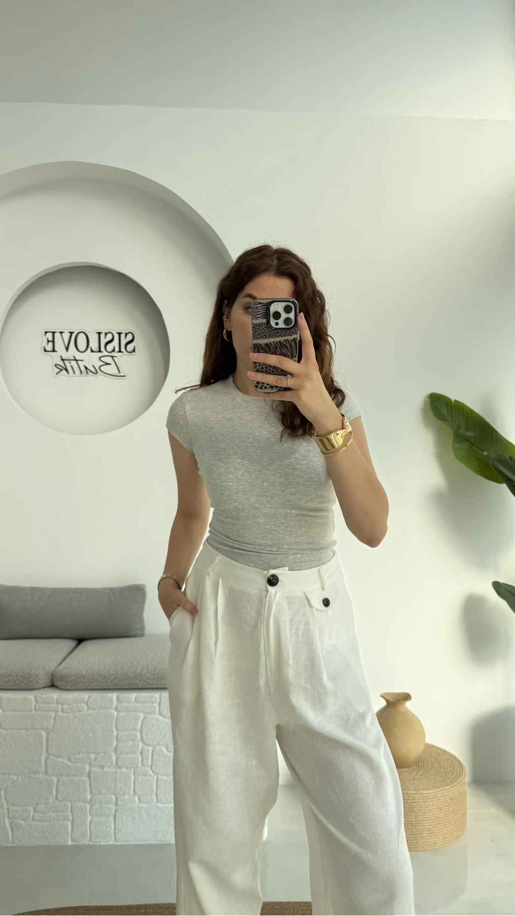 Maxi Kısa Kollu Oys Gri T-Shirt