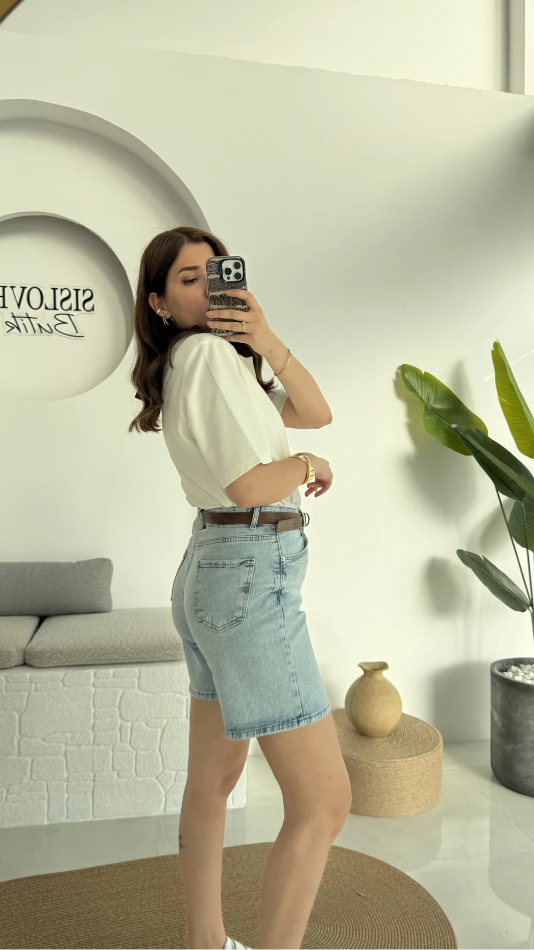 Maxi Şehir Boy Kot Şort Açık Mavi