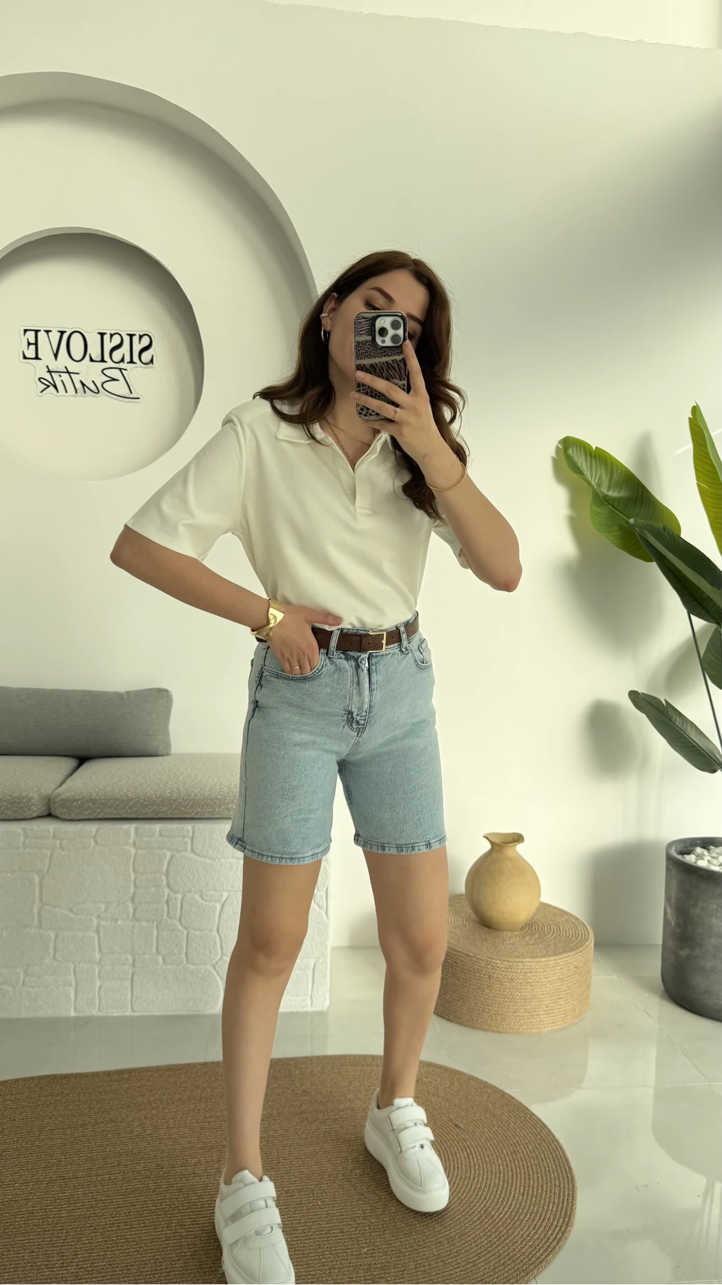 Maxi Şehir Boy Kot Şort Açık Mavi