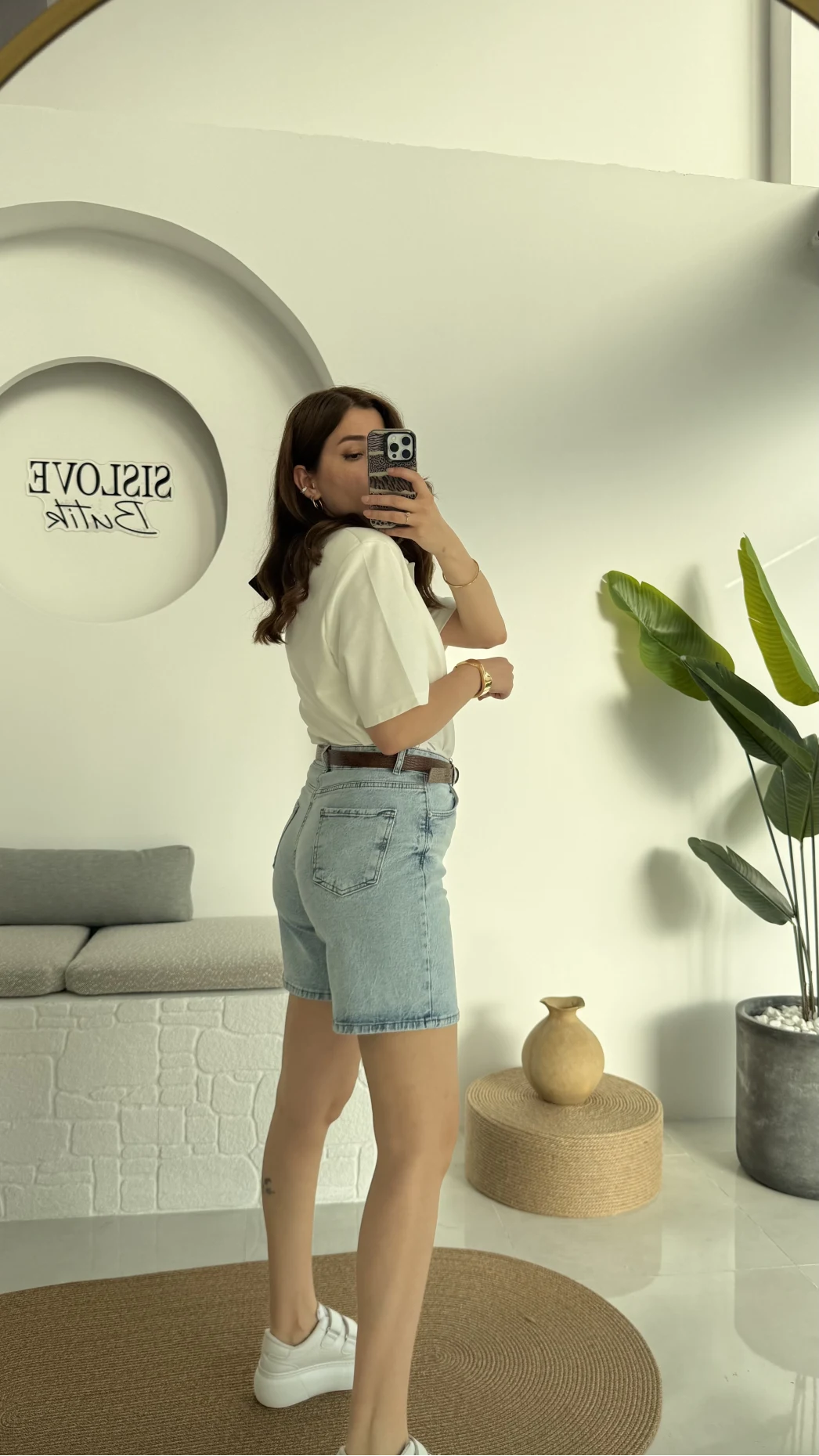 Maxi Şehir Boy Kot Şort Açık Mavi