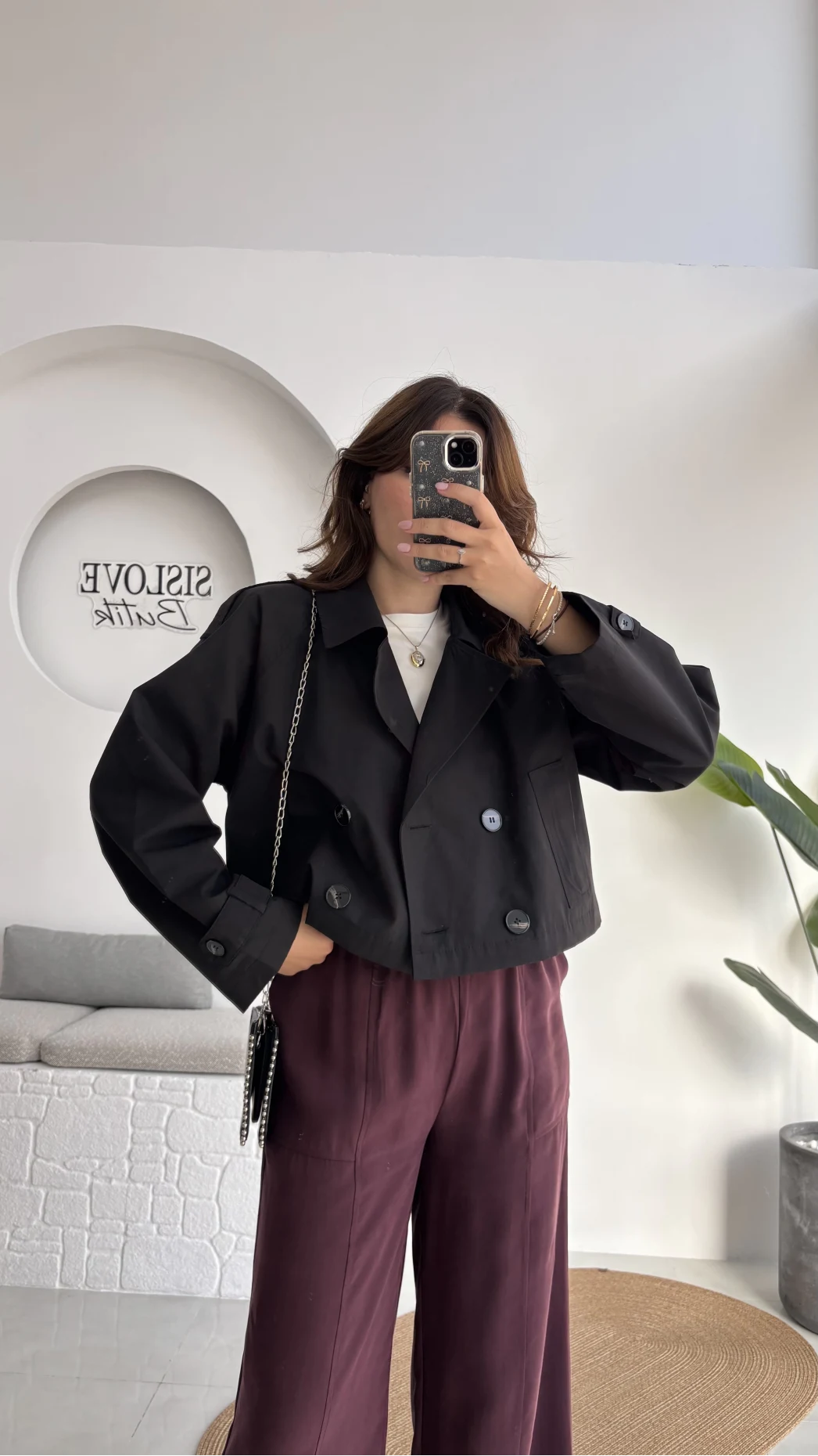 Maya Yarım Kruvaze Trençkot - Siyah - Kod: 7529