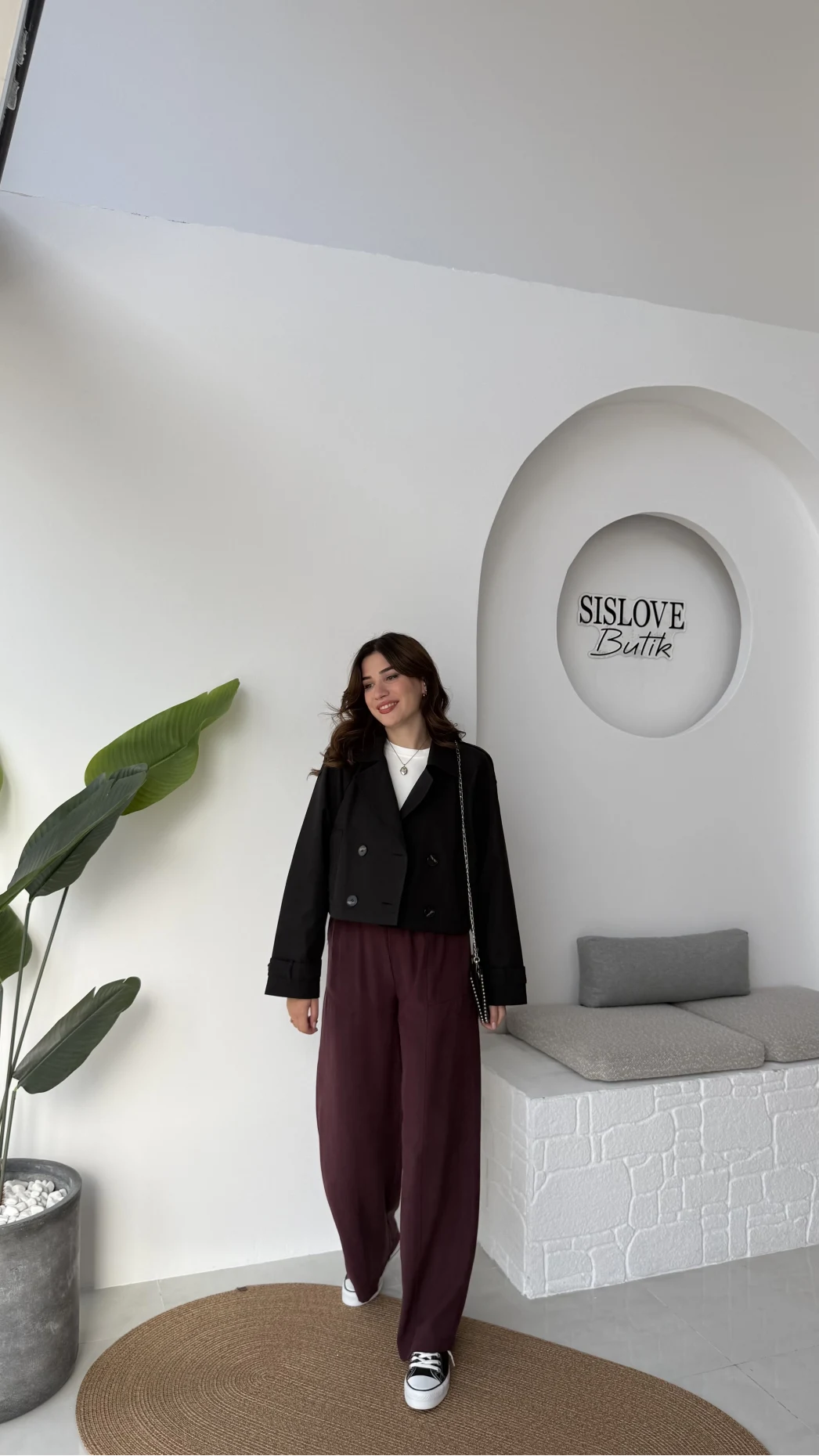 Maya Yarım Kruvaze Trençkot - Siyah - Kod: 7529