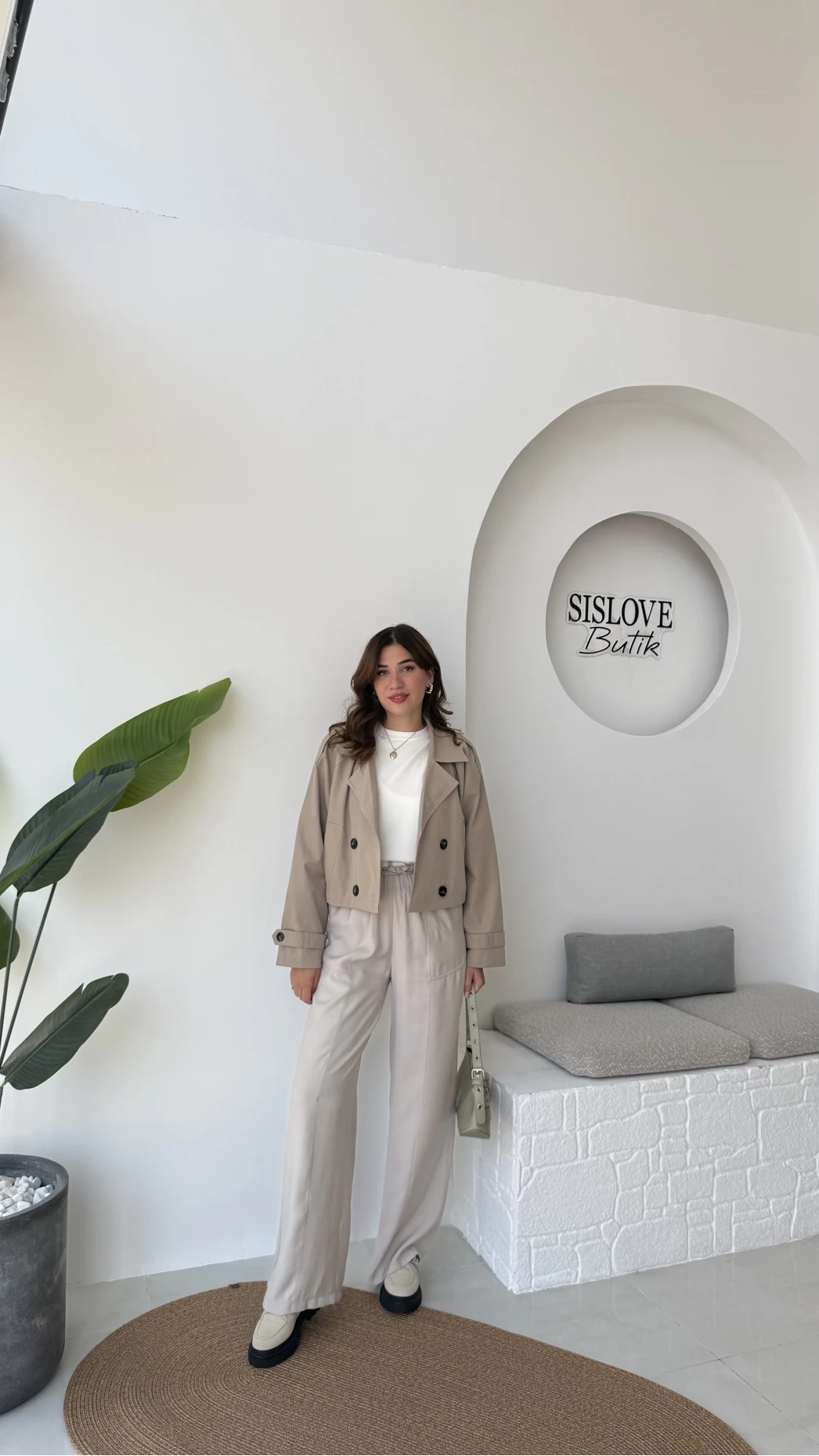 Maya Yarım Kruvaze Trençkot - Vizon - Kod: 7529