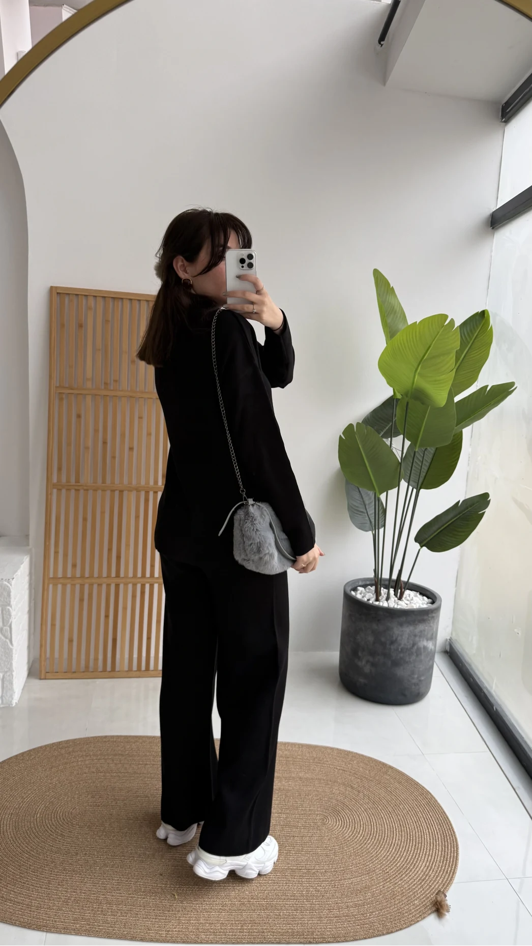 Maysa Dik Yaka Triko Takım - Siyah - Kod: 3804