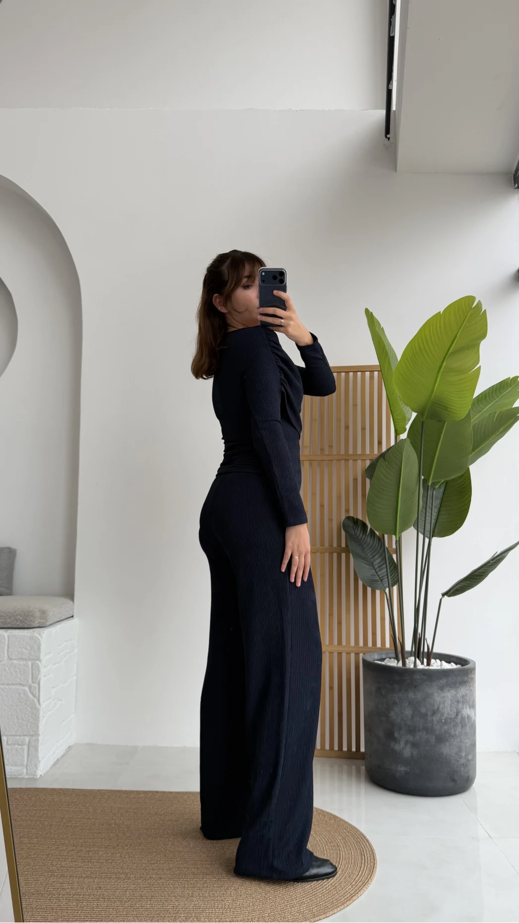 Melanie Fitilli Bluz Pantolon Takım - Lacivert