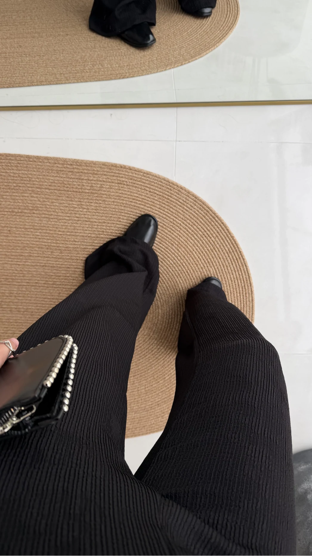 Melanie Fitilli Bluz Pantolon Takım - Siyah